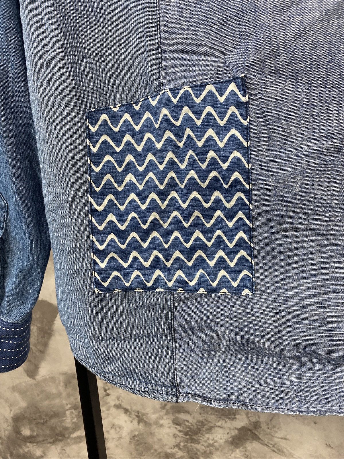 FDMTL Fdmtl blue shirt patch work Japanese Tokyo Japan streetwear Size US L / EU 52-54 / 3 - 10 Thumbnail