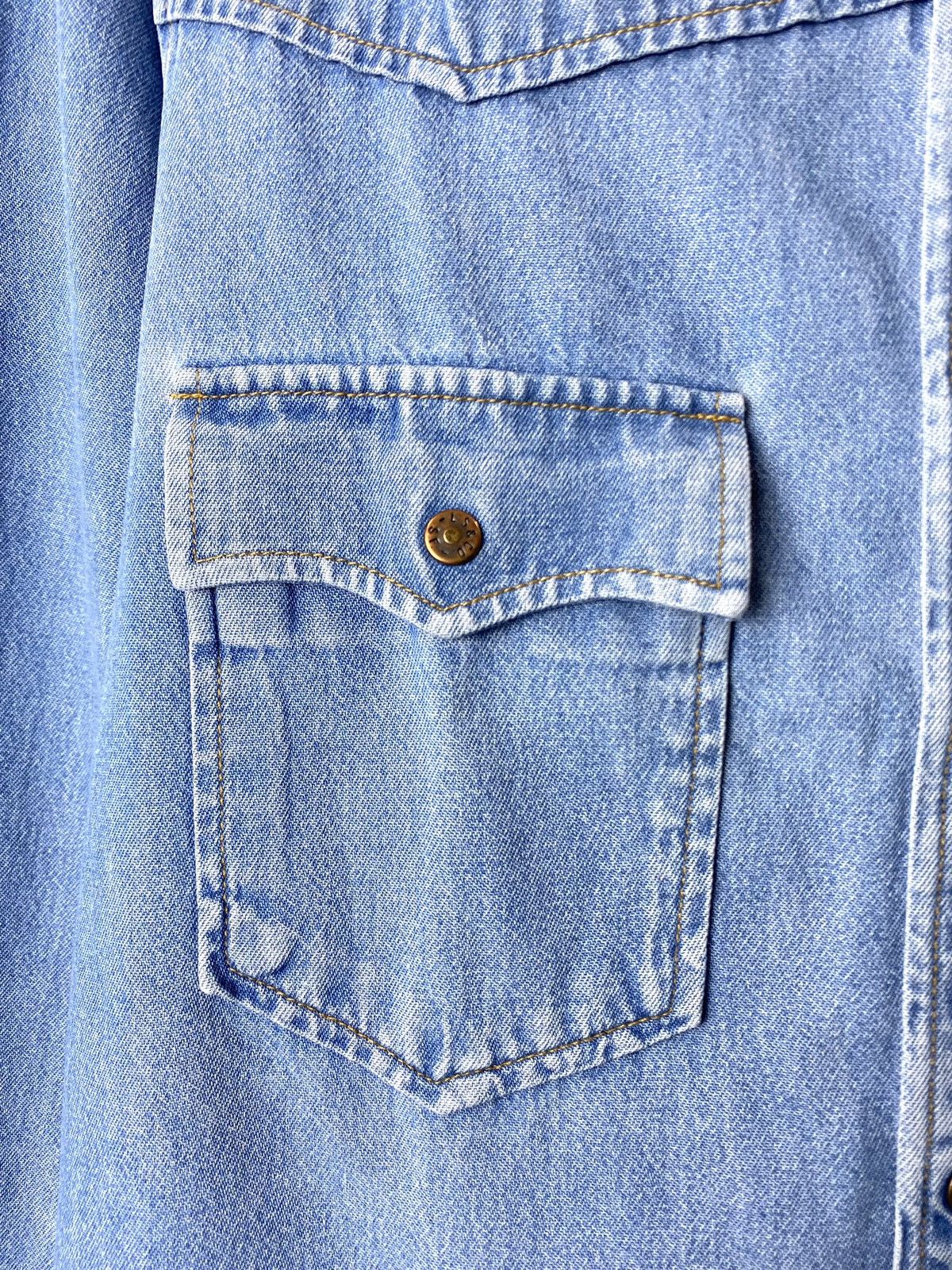 Levi's Rare! 70’s Vintage Levi’s Denim Shirt Western Orange Tab Size US L / EU 52-54 / 3 - 3 Thumbnail
