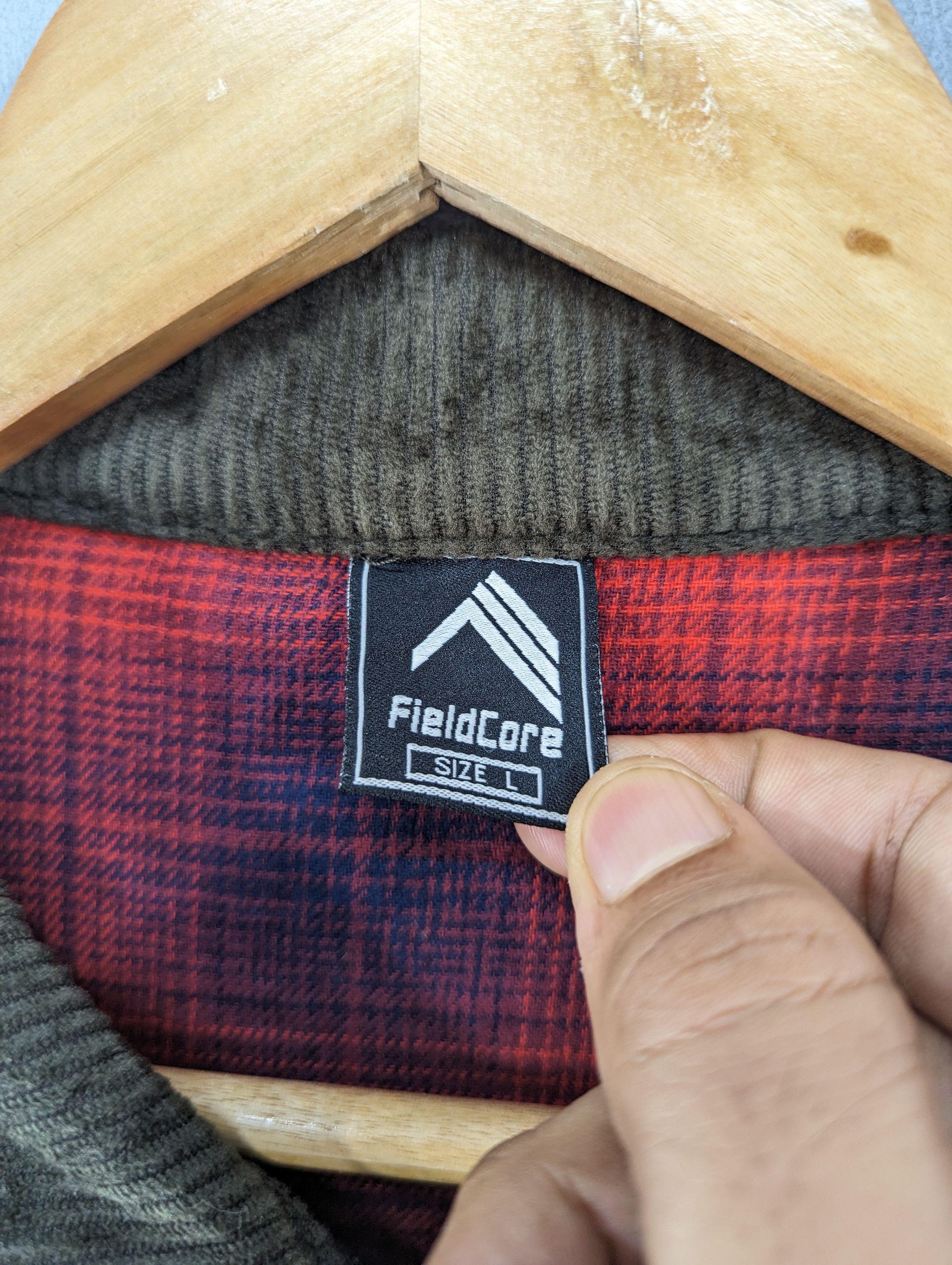 Japanese Brand Fieldcore Corduroy Velvet Olive Green Pocket Jacket Size US L / EU 52-54 / 3 - 10 Thumbnail