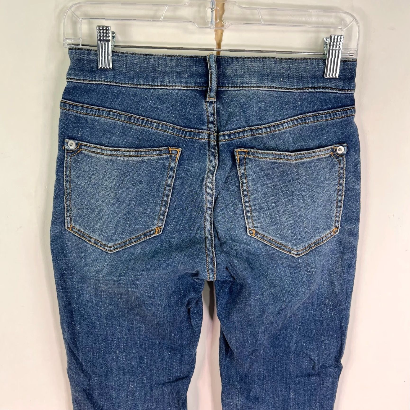 Vintage VINTAGE Anthropology Pilcro & The Letterpress Skinny Jeans Women's 25 Ankle Blue 26X28 Size 42" / US 20 - 5 Thumbnail