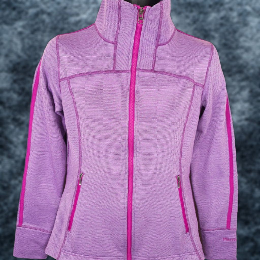Marmot Marmot Kenzie Fleece Jacket Womens Size Medium Purple Pink Full Zip Mock Neck Jacket Size M / US 6-8 / IT 42-44 - 1 Thumbnail
