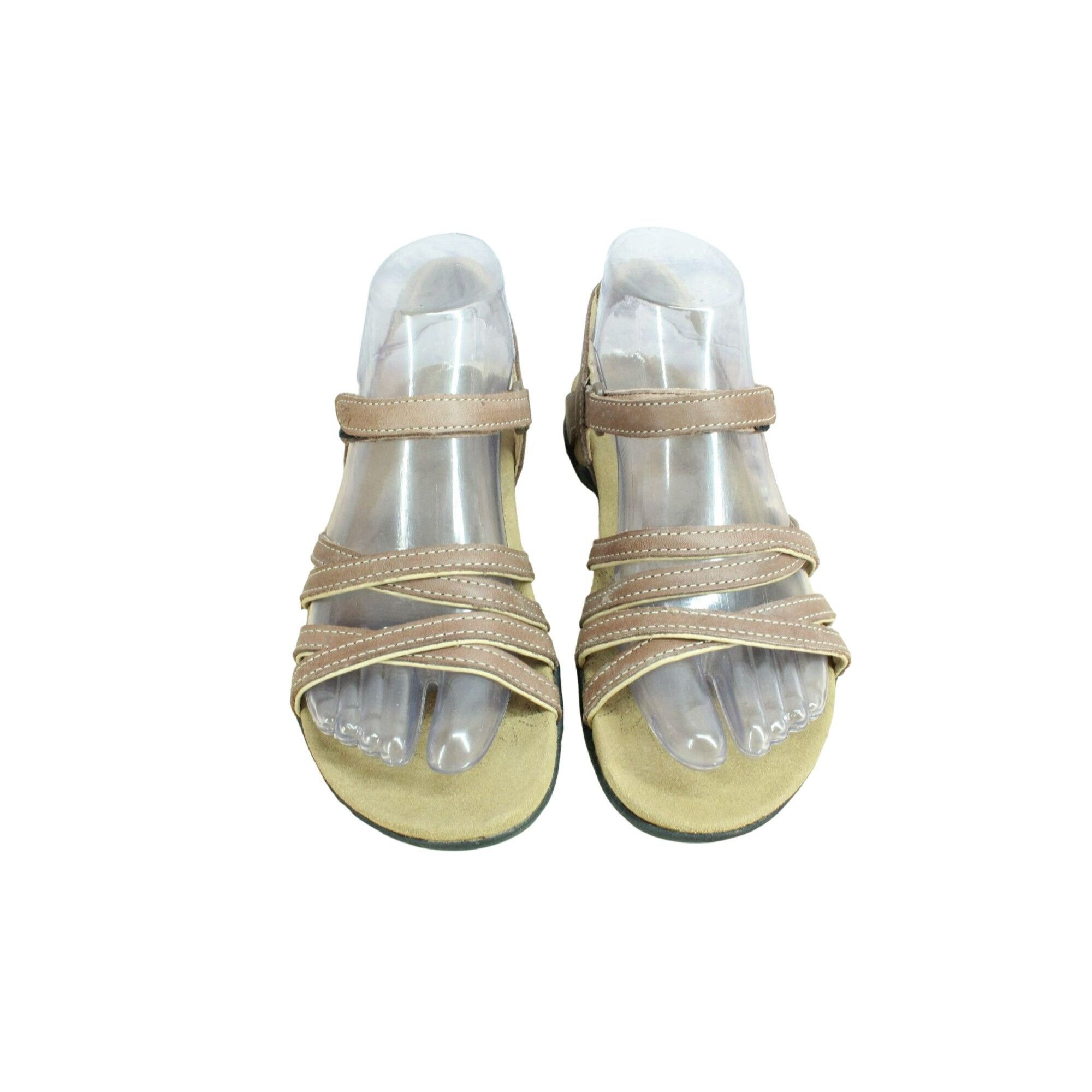 L.L. Bean × Leather LL Bean Brown Leather Outdoor Sandals Womens 6M Strappy Size US 6 / IT 36 - 5 Thumbnail