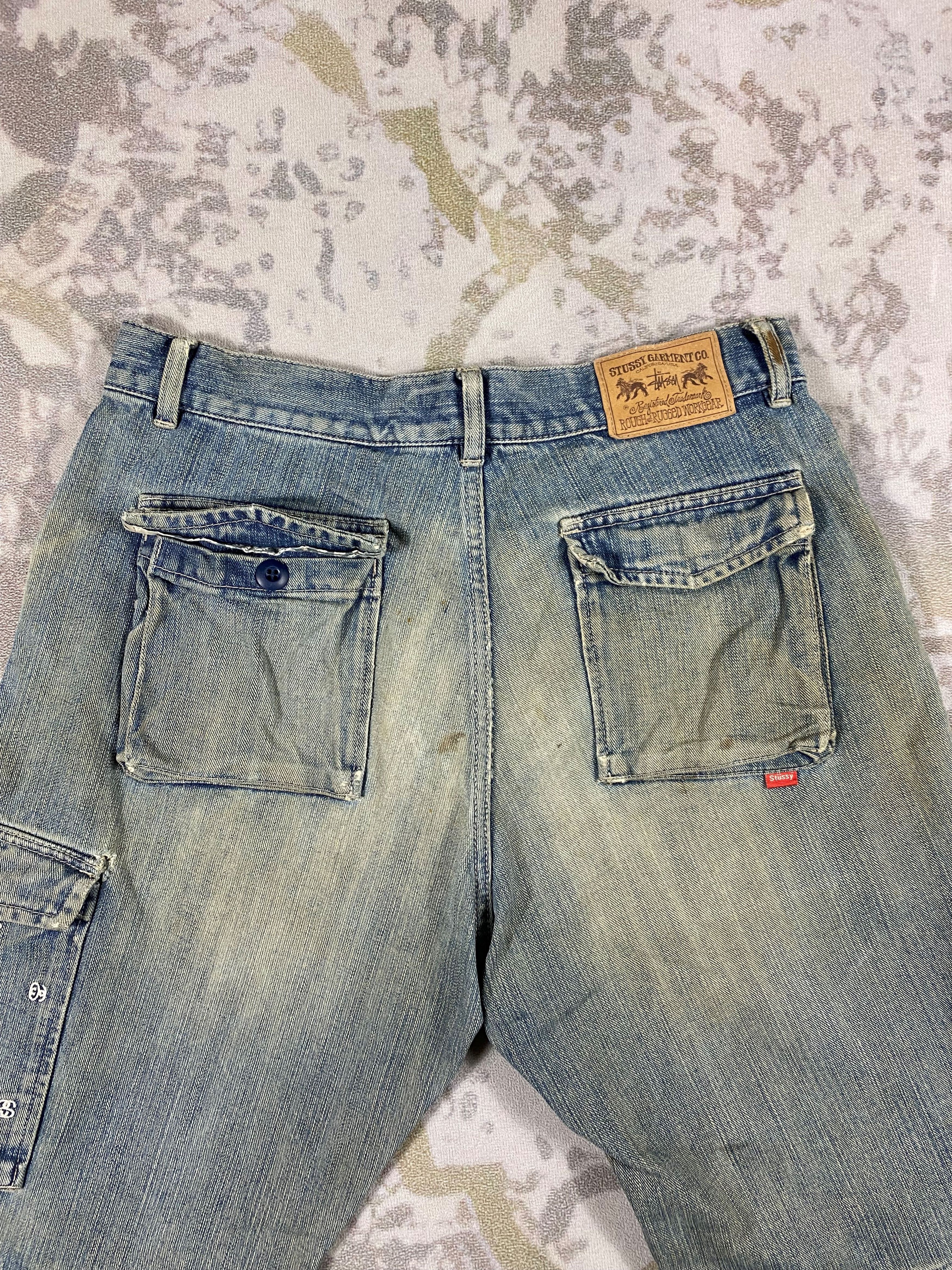 Japanese Brand Vintage Stussy Short Jeans 32x13.5 Denim-JN3958 Size US 32 / EU 48 - 4 Thumbnail