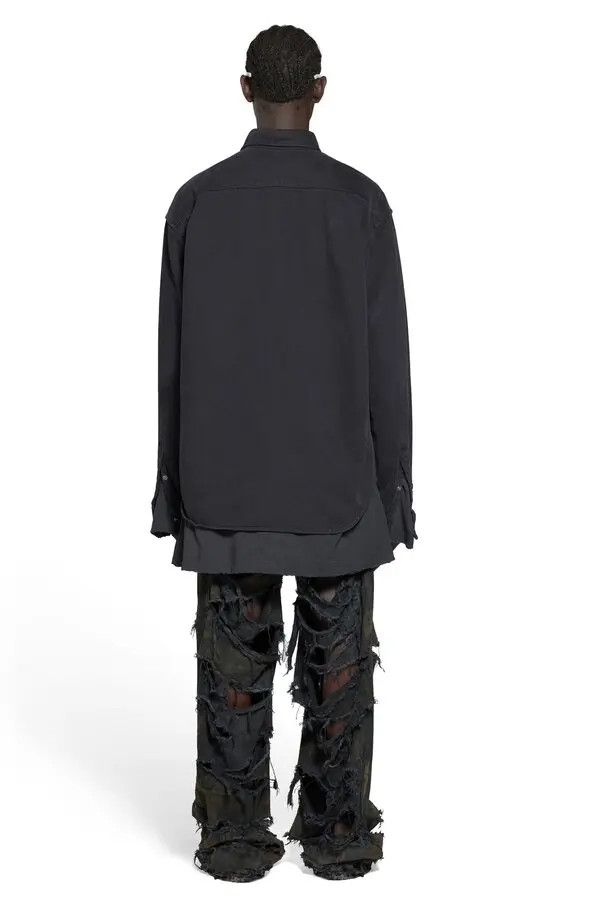 Balenciaga o1bcso1str1024 BB Shirt Large Fit in Black Size US S / EU 44-46 / 1 - 4 Thumbnail