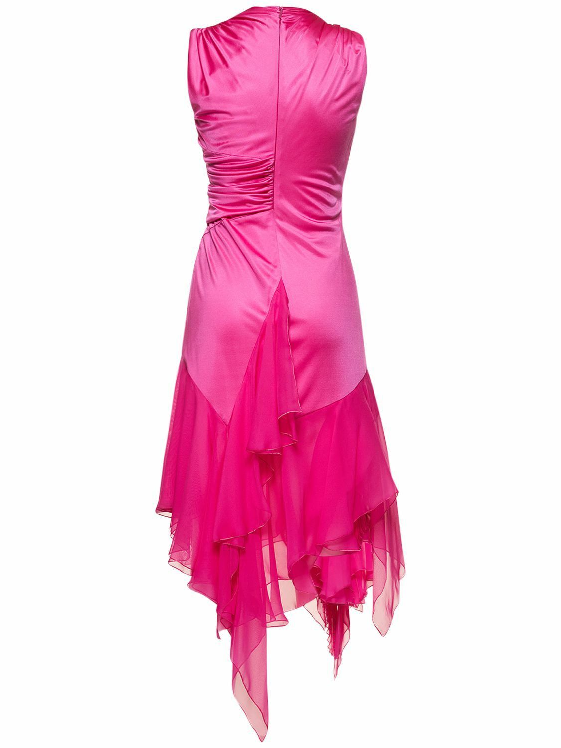 Versace o1y0226 Mini Dress in Fuchsia Size XS / US 0-2 / IT 36-38 - 2 Thumbnail
