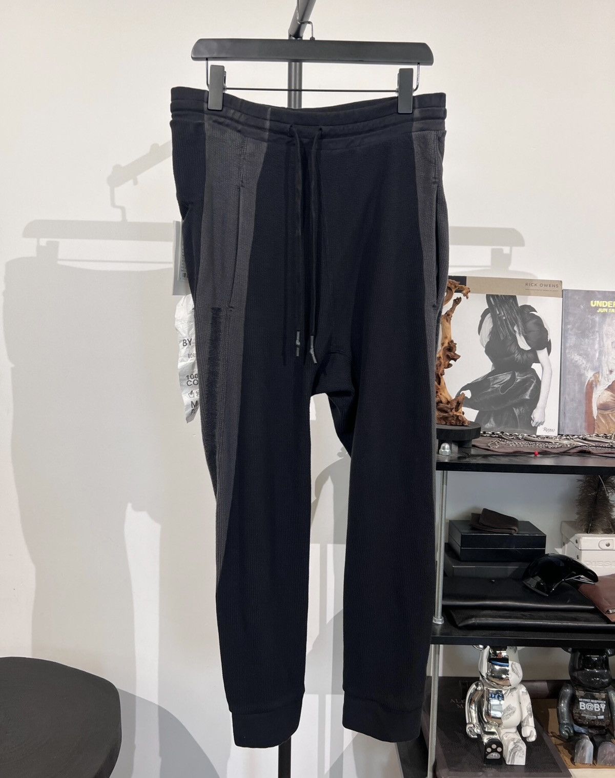 11 By Boris Bidjan Saberi 11ByBBS Waffle-Knit Tapered Sweatpants Size US 31 - 1 Thumbnail
