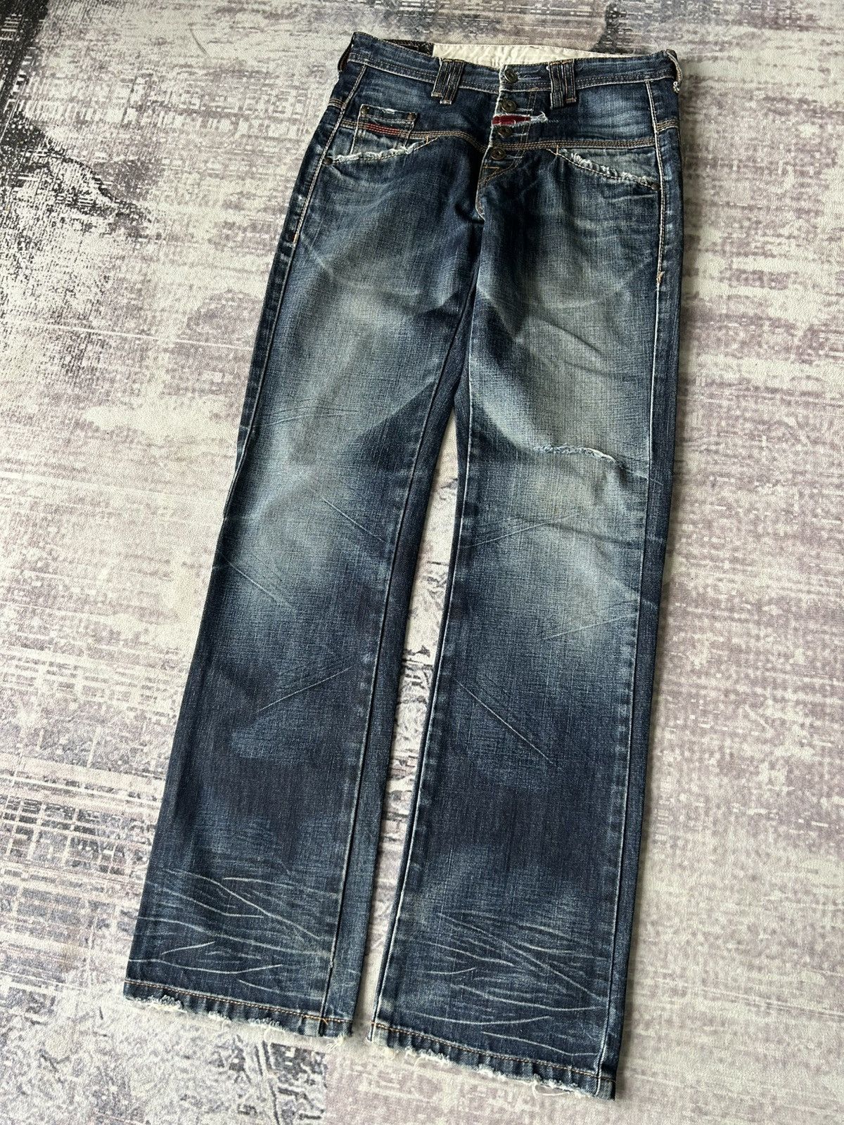 Marithe + Francois Girbaud MFG Y2K Mudwash Jeans Size US 30 / EU 46 - 3 Thumbnail