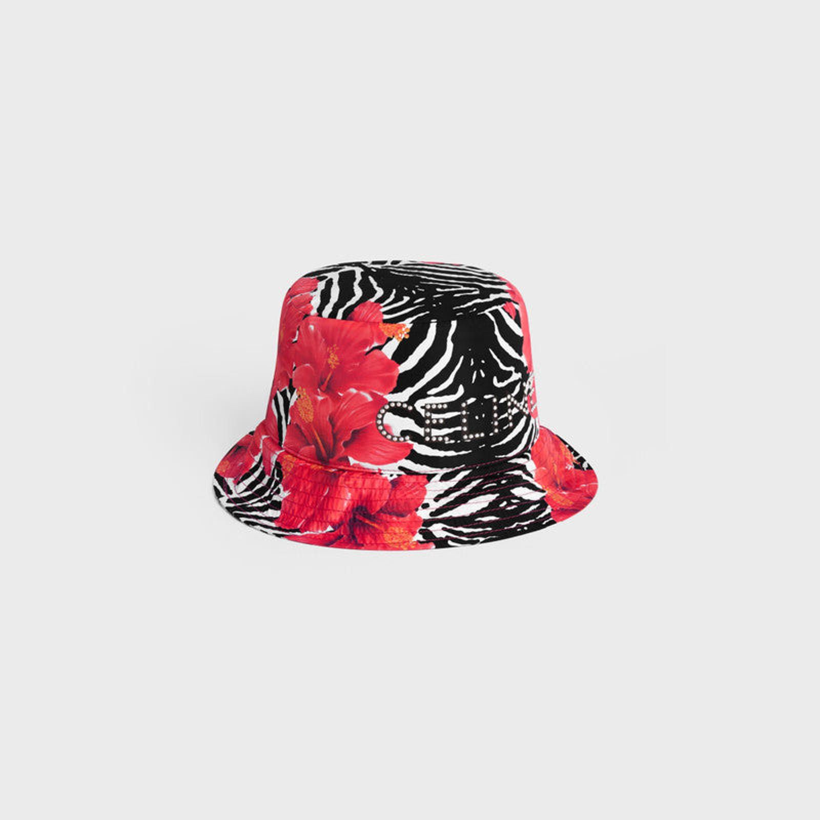 Celine Celine Studs Zebra Nylon Bucket Hat Size ONE SIZE - 2 Thumbnail