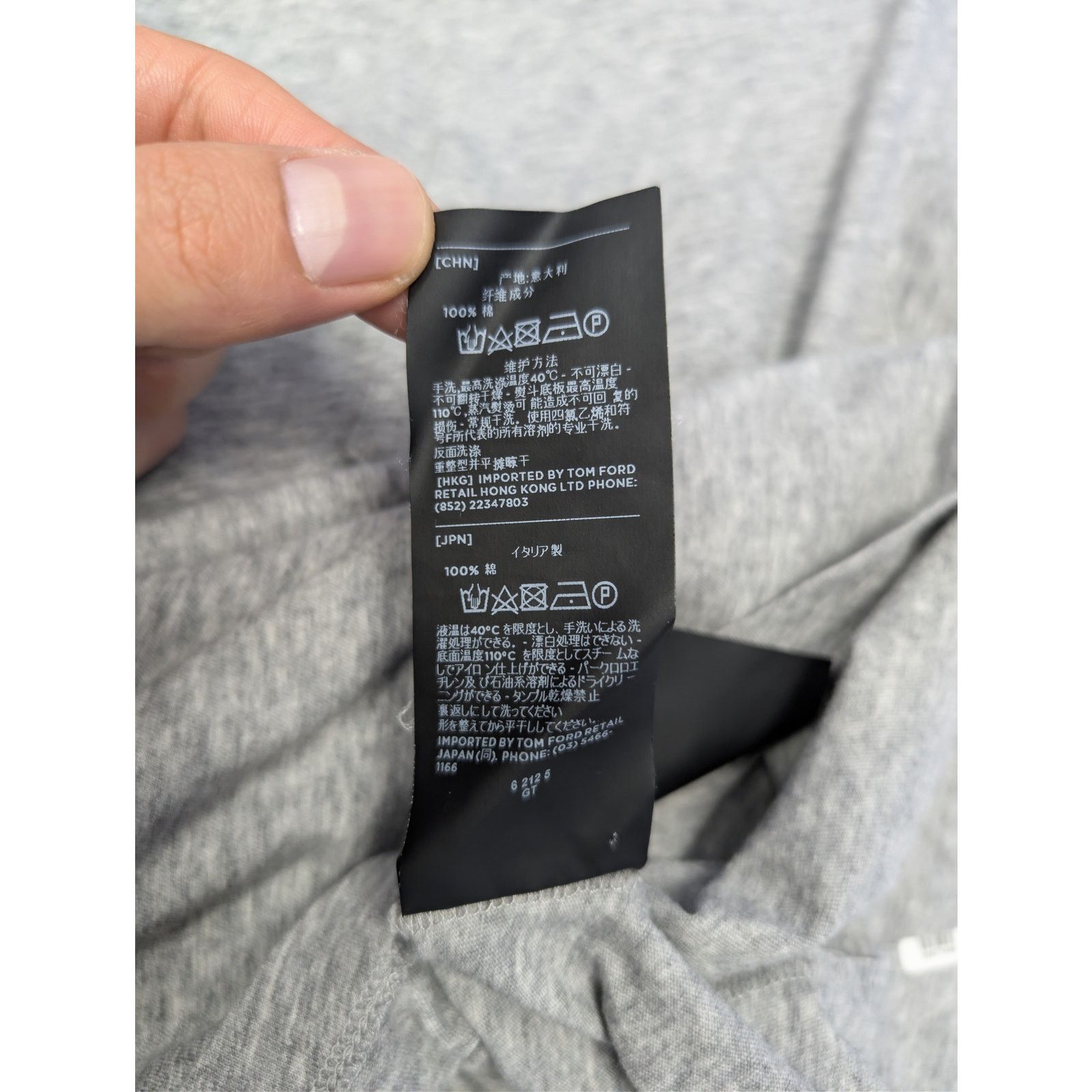 Tom Ford o1rshd1 CC20 Mélange Cotton-Jersey Pocket T-Shirt in Grey Size US M / EU 48-50 / 2 - 18 Thumbnail