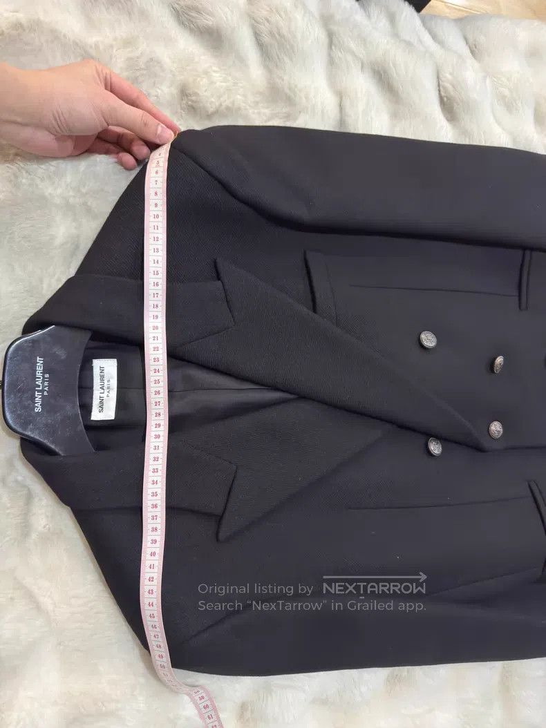 Saint Laurent Paris Saint Laurent Paris Black and Gold Cashmere Men's Overcoat Size US M / EU 48-50 / 2 - 6 Thumbnail