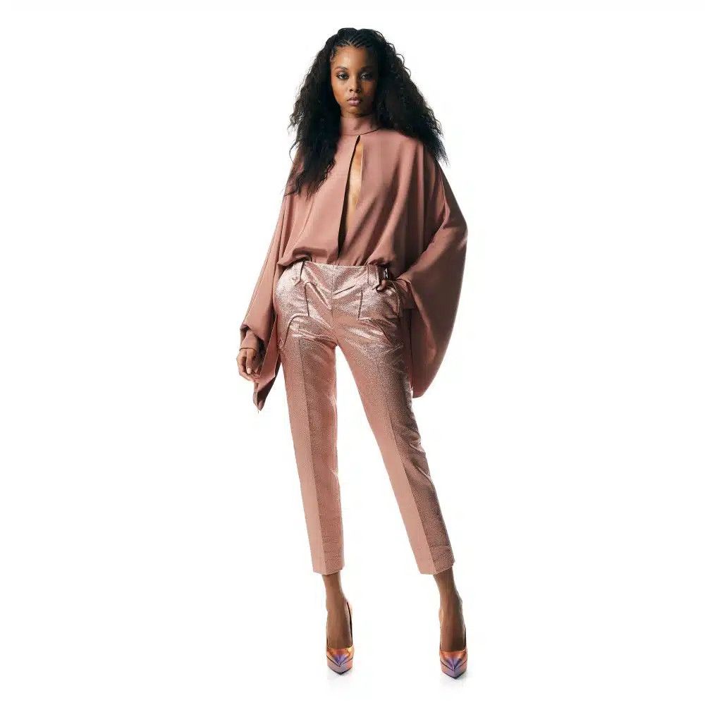 Tom Ford o1loc1c0325 BO0011 Viscose Bodysuit Top in Pink Size XXS / US 00 / IT 34 - 2 Thumbnail