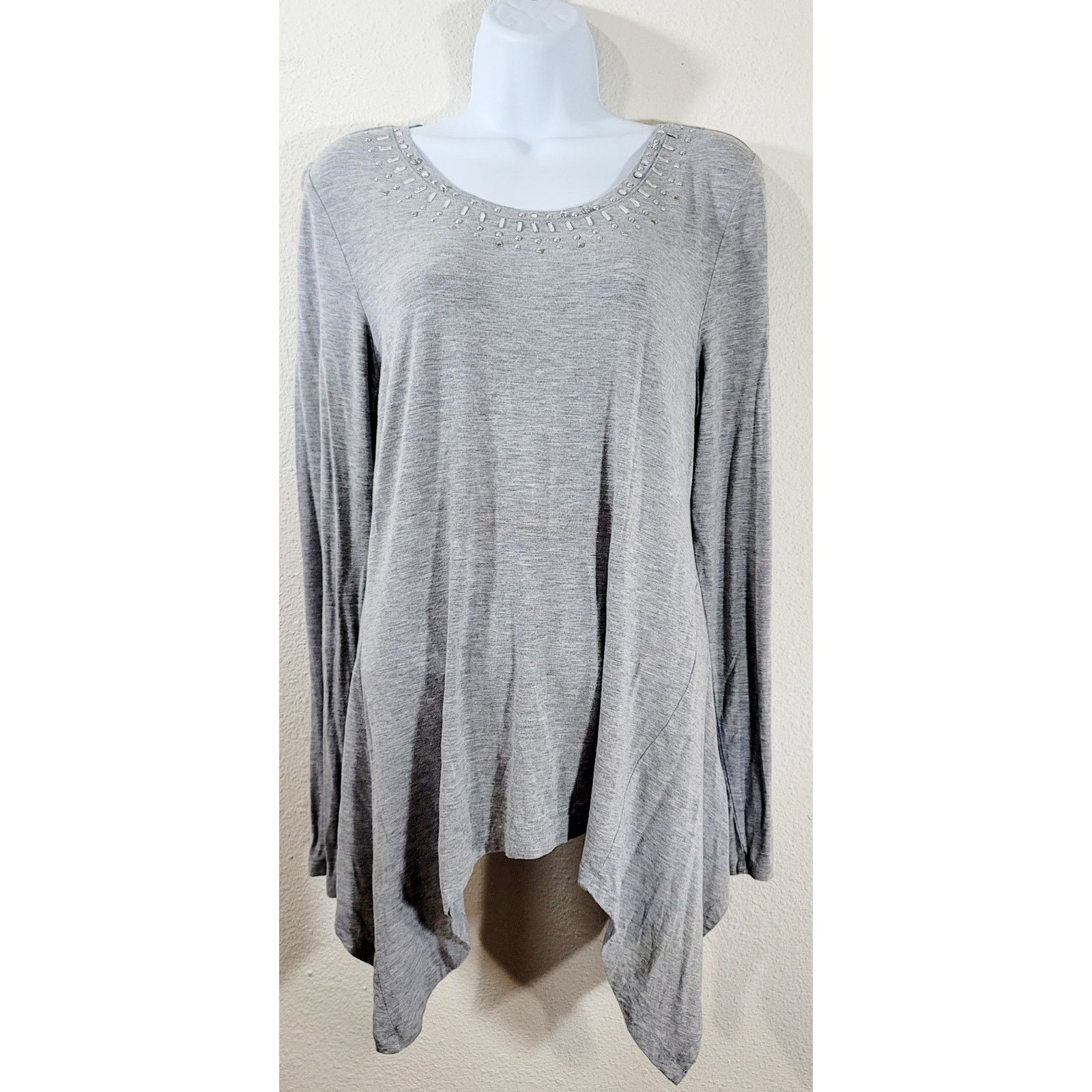 Other Earl Jeans Gray Heathers Sequin Collar Bodice Top Medium Size M / US 6-8 / IT 42-44 - 1 Thumbnail