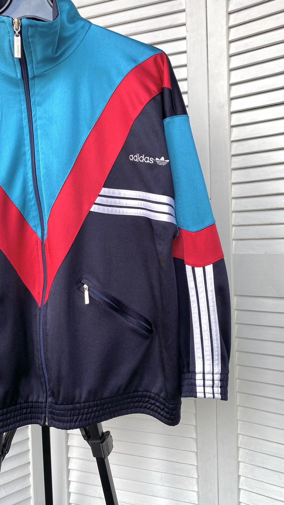 Adidas × Vintage Vintage Adidas Track Firebird Retro Jacket Striped 90s Blue Size US XXS / EU 40 - 5 Thumbnail