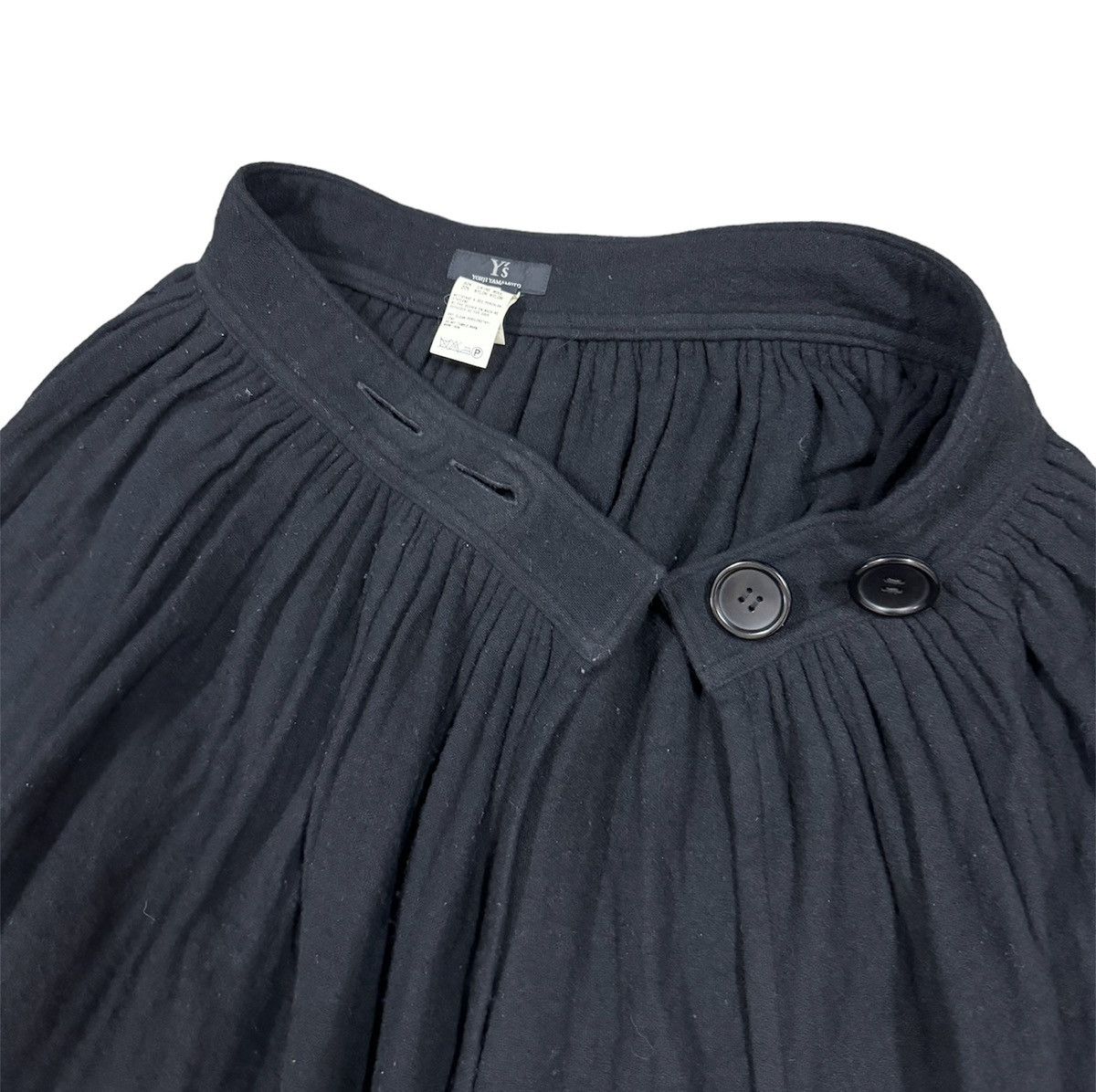 Vintage Vtg🔥Y’s Yohji Yamamoto Asymmetric Gabardine Wrap Skirt Size 31" - 5 Thumbnail