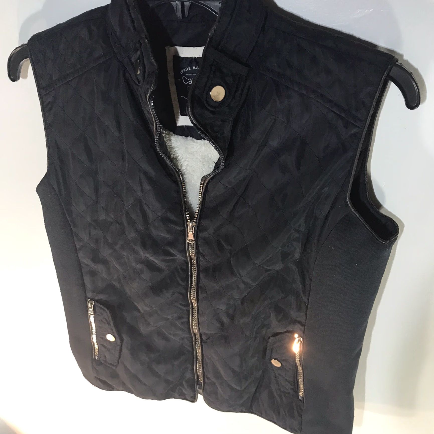 Vintage Cavalini Navy Quilted Vest Womens Size M Full Zip Softshell Casual Outdoor Size M / US 6-8 / IT 42-44 - 2 Thumbnail