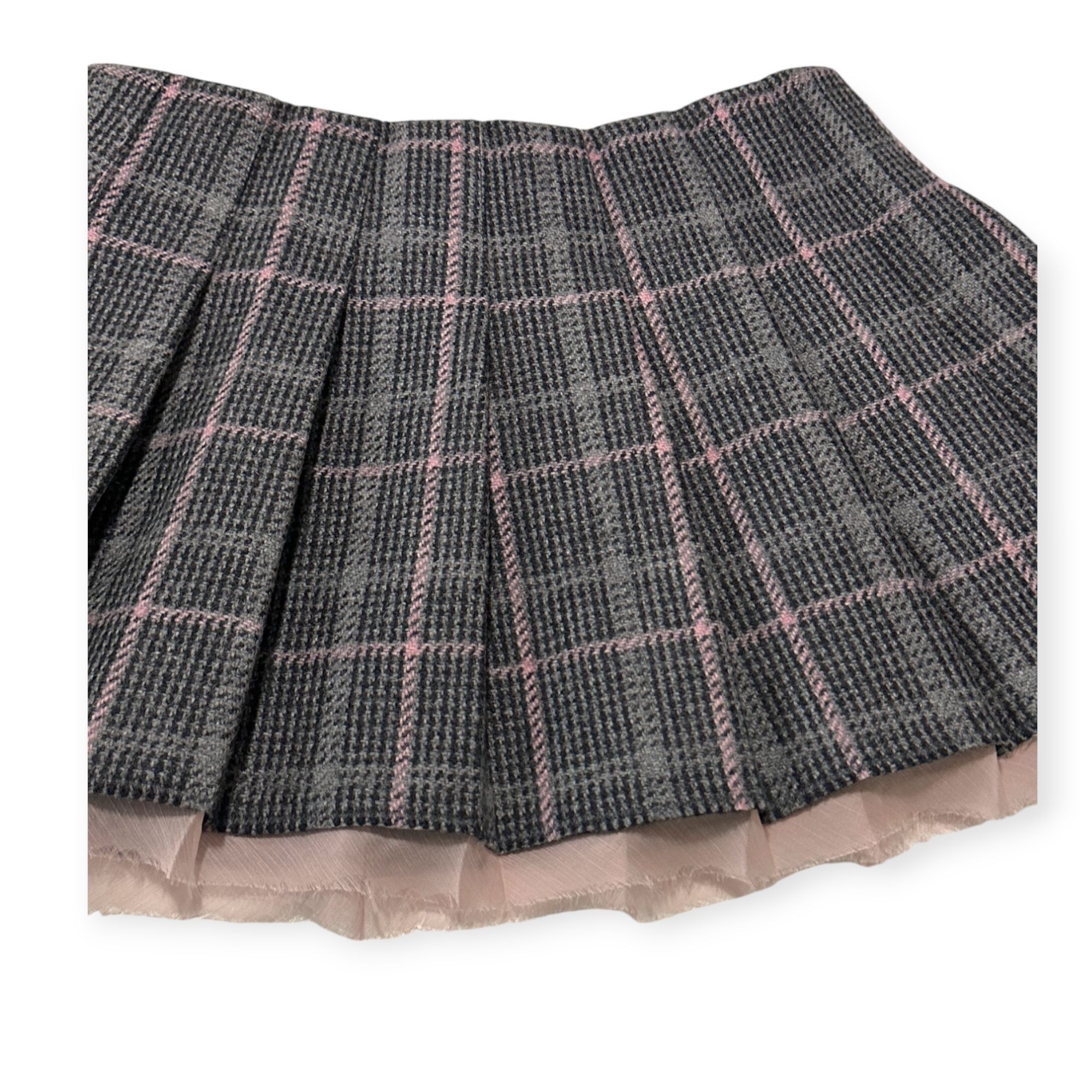 LoveShackFancy Loveshackfancy Rooney Pleated Wool Miniskirt, Plaid, Size 10 Size 32" / US 10 / IT 46 - 8 Thumbnail