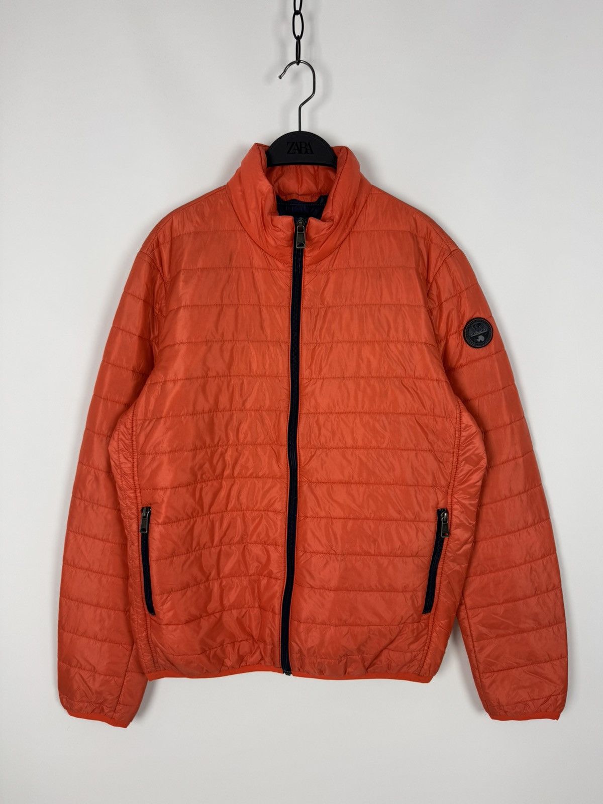 Napapijri Napapijri Quilted Orange Light Jacket Size US L / EU 52-54 / 3 - 1 Thumbnail