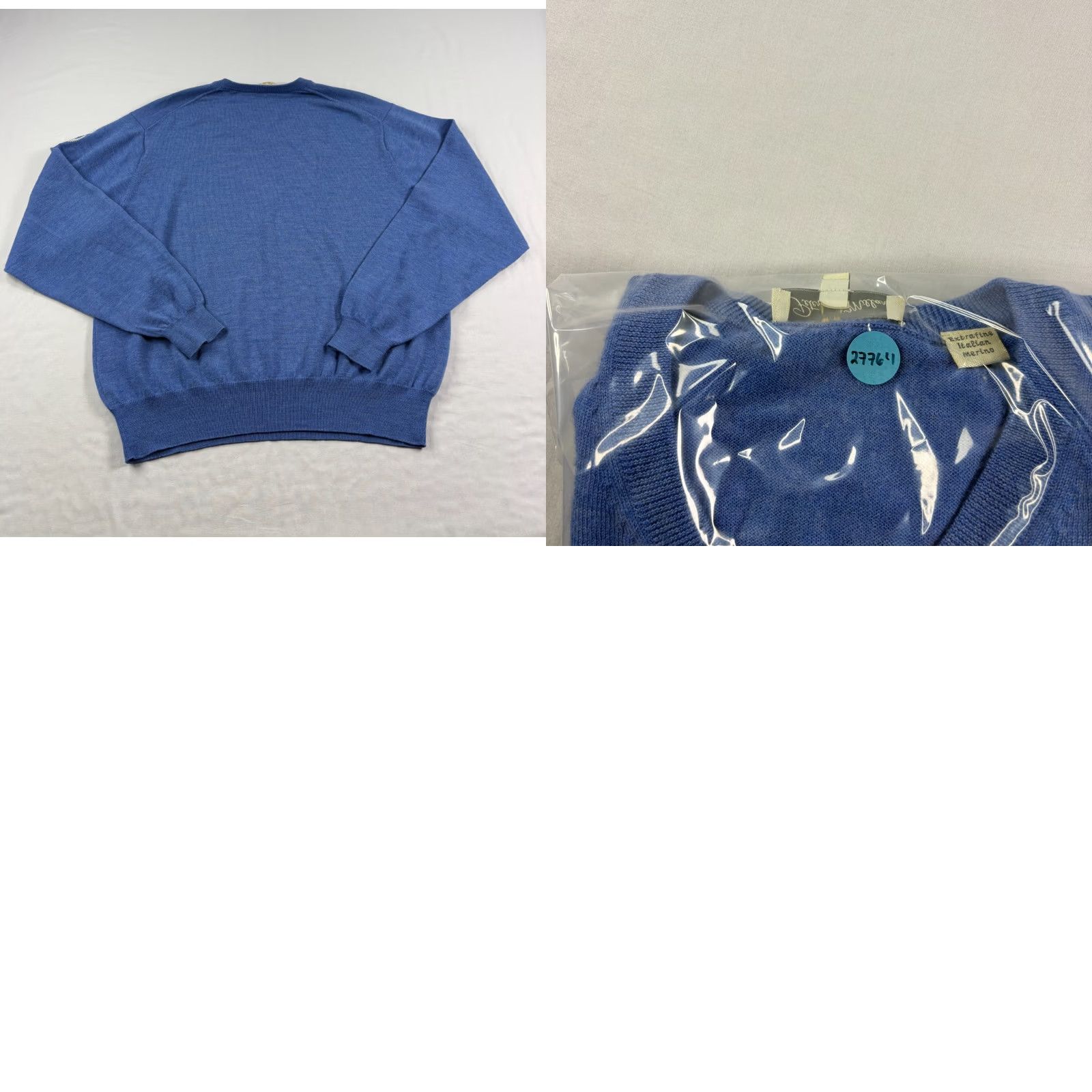 Peter Millar Peter Millar Wool Sweater Mens Large Blue V-Neck Golf Pullover Stretch Casual Size US L / EU 52-54 / 3 - 8 Thumbnail