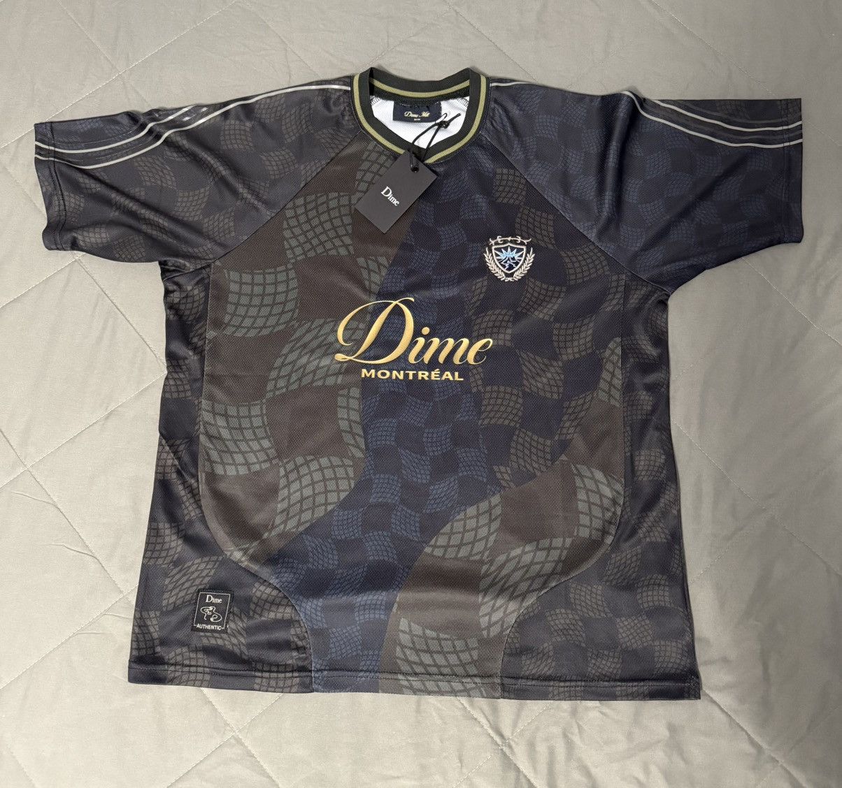 【DIME】FINAL JERSEY / CONCRETE Dime Men's Final Football Jersey in Concrete Dime