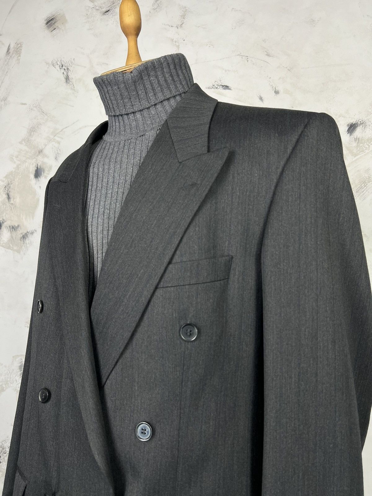 Marks & Spencer Marks & Spencer Double Breasted Wool Blazer Suit Jacket 56 Size 52R - 3 Thumbnail