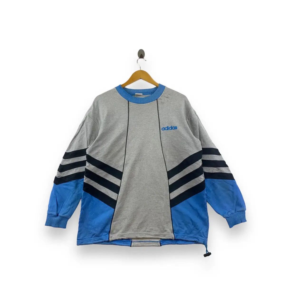 Adidas Vintage 90’ ADIDAS ORIGINALS x DESCENTE Striped Sweatshirt Size L / US 10 / IT 46 - 1 Thumbnail