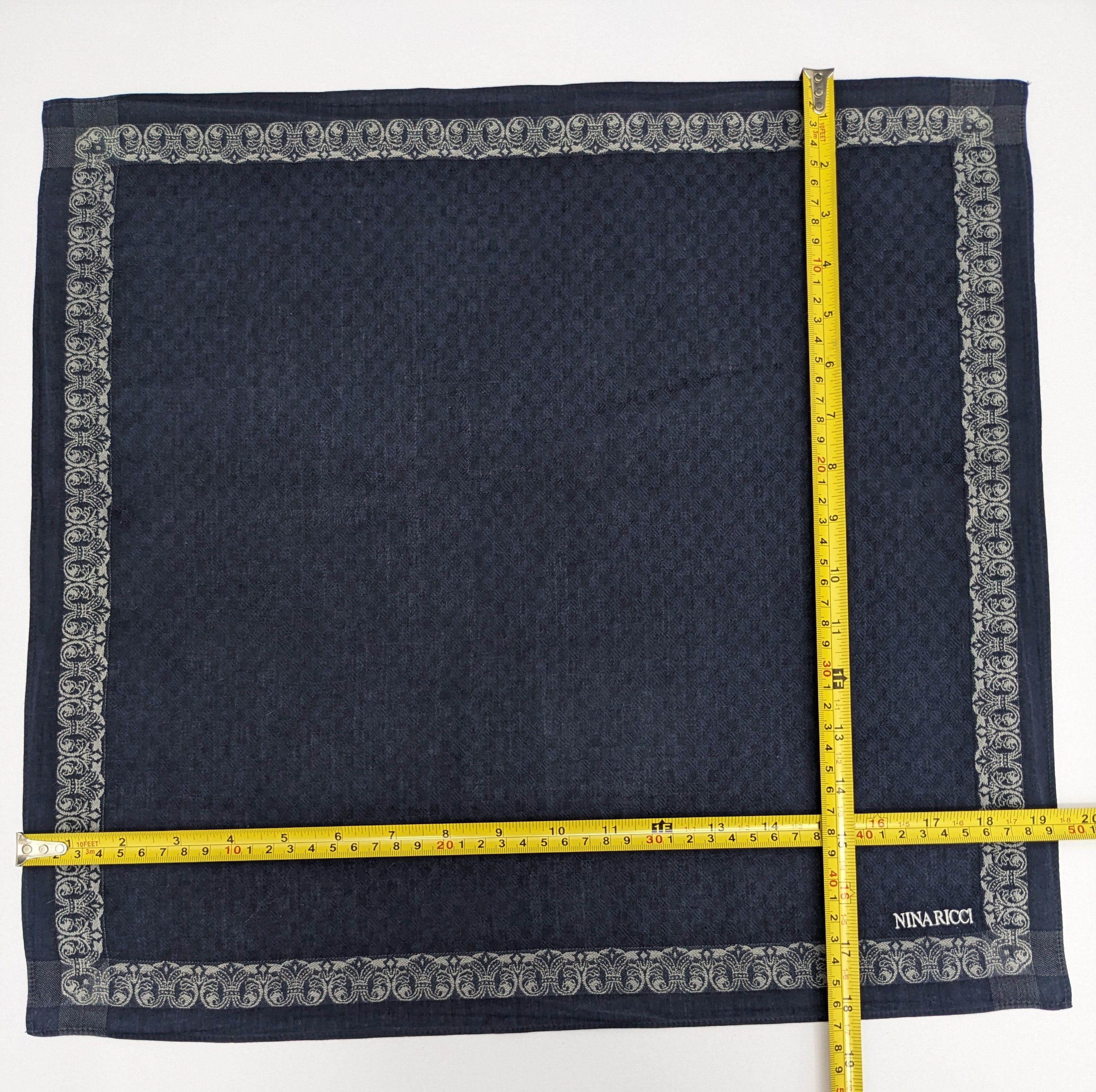 Nina Ricci Nina Ricci Designer Pocket Square - Baroque Scroll Pattern Size ONE SIZE - 3 Thumbnail