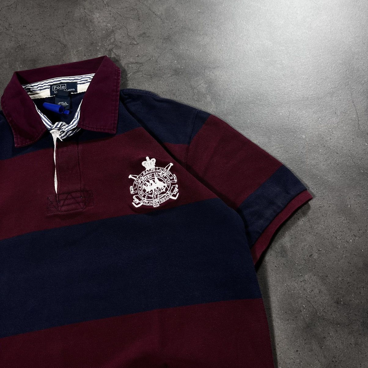 Polo Ralph Lauren Polo Ralph Lauren 00s Vintage Striped Rugby Polo Tshirt Tee Size US S / EU 44-46 / 1 - 4 Thumbnail