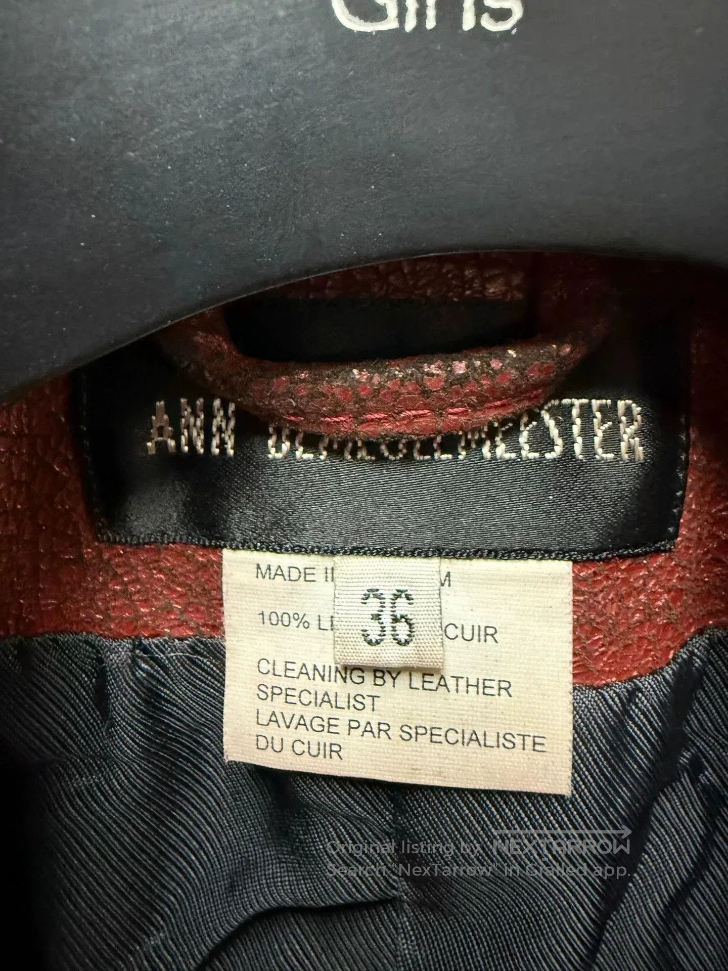 Ann Demeulemeester ann demeulemeester leather jacket with collar. Size US S / EU 44-46 / 1 - 5 Thumbnail