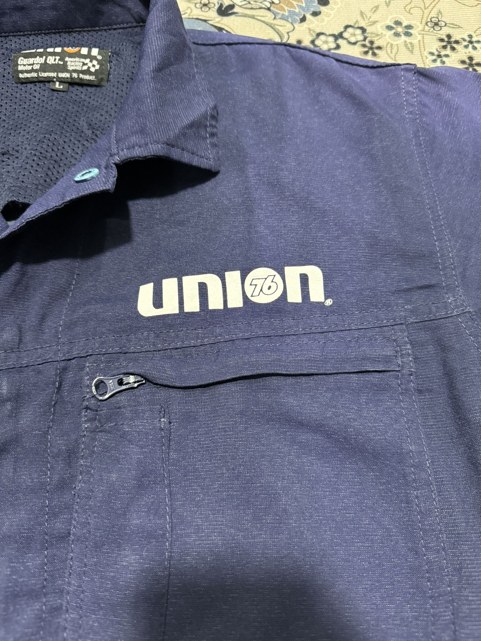 Harley Davidson × Sports Specialties Vintage Rare Union 76 Lubricants Checked Flag Coverall Size US 36 / EU 52 - 4 Thumbnail