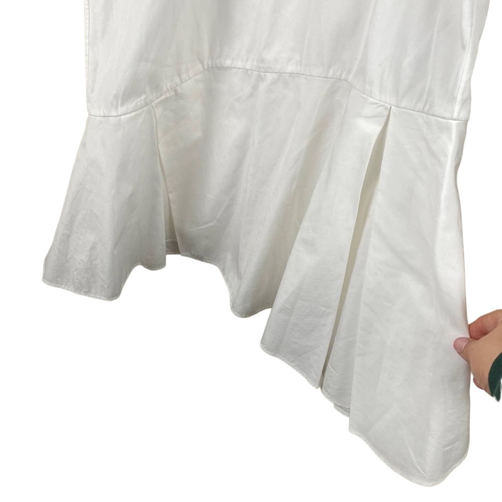 Victoria Beckham VICTORIA BECKHAM Fluted cotton-jacquard mini shirt dress 0 Size XS / US 0-2 / IT 36-38 - 4 Thumbnail