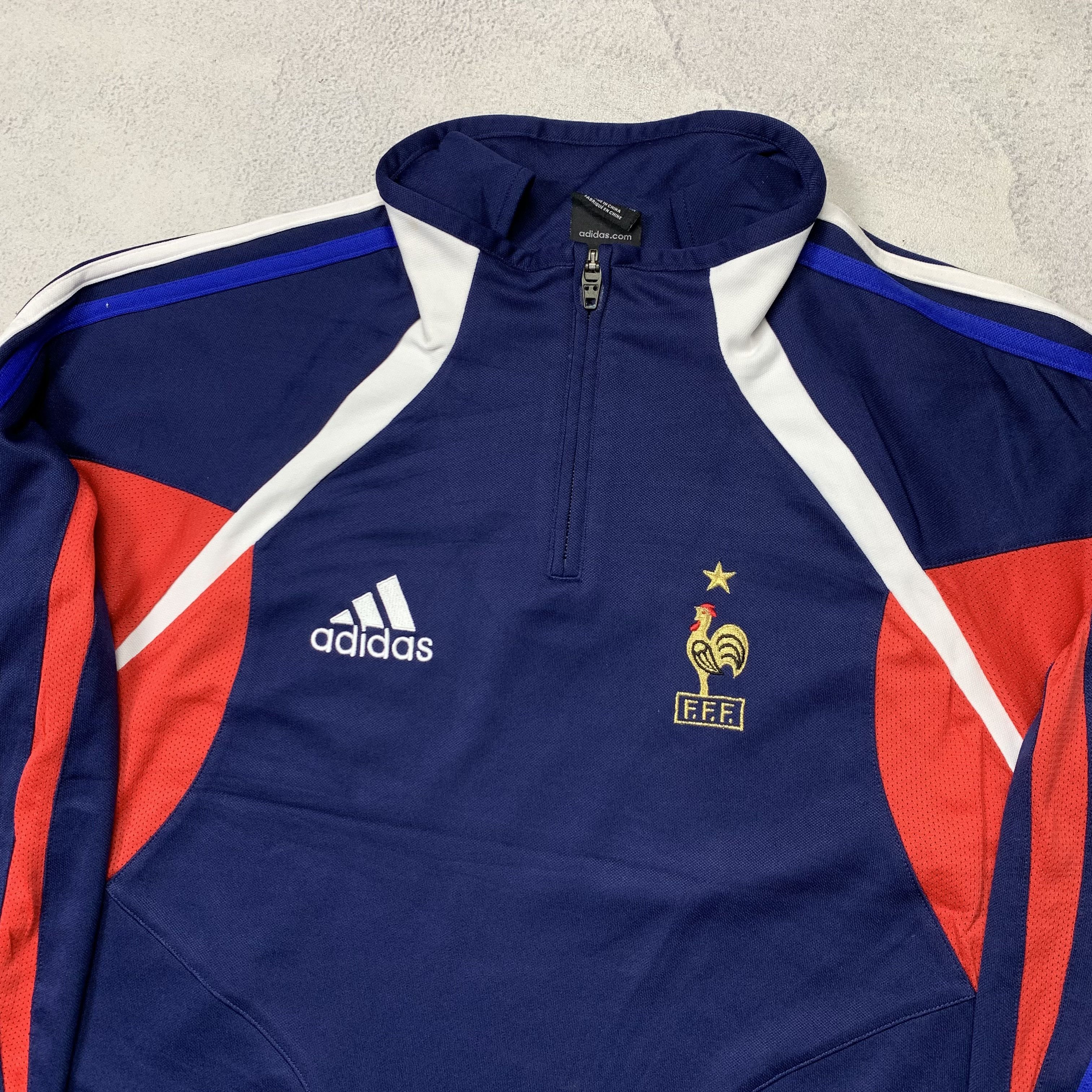 Adidas Vintage Adidas France Training Sweatshirt Size US L / EU 52-54 / 3 - 4 Thumbnail