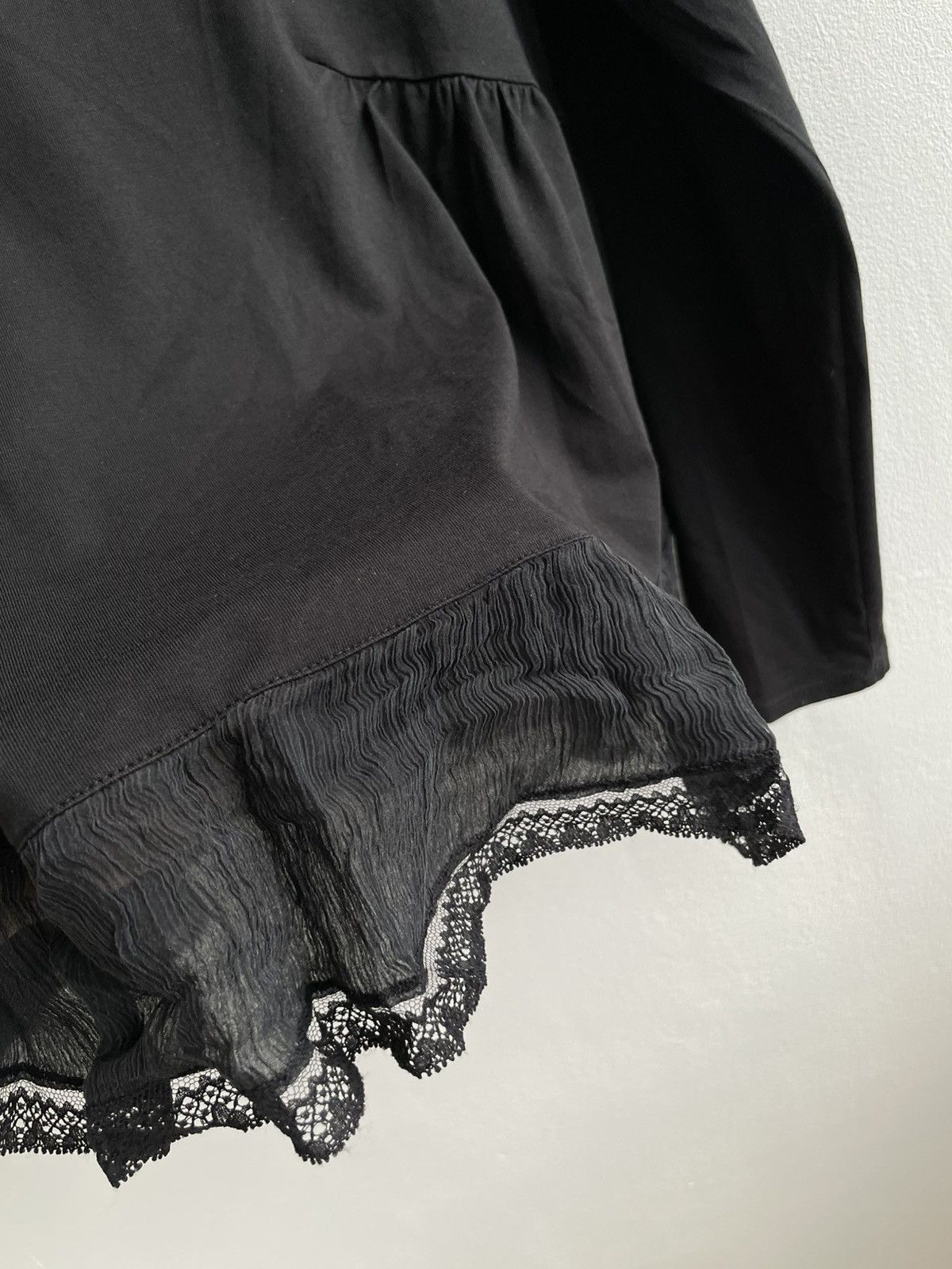 Miu Miu Miu Miu Silk & Cotton Blouse Top Black Pullover Long Sleeve Size XL / US 12-14 / IT 48-50 - 7 Thumbnail