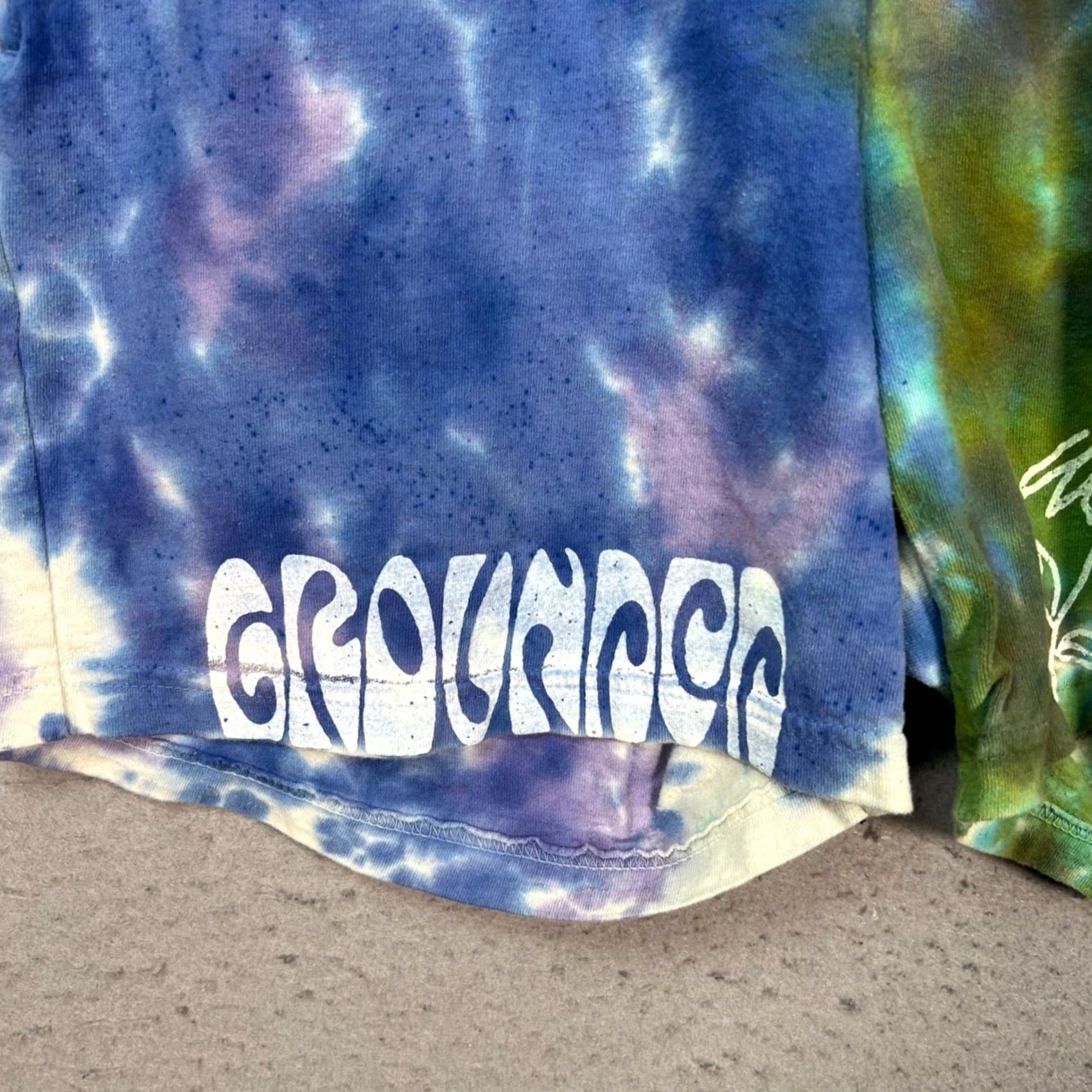 Vintage VINTAGE Extra Vitamins Womens Large Groovy Tie Dye Shorts Drawstring Blue Granny? Size 36" / US 14 / IT 50 - 5 Thumbnail