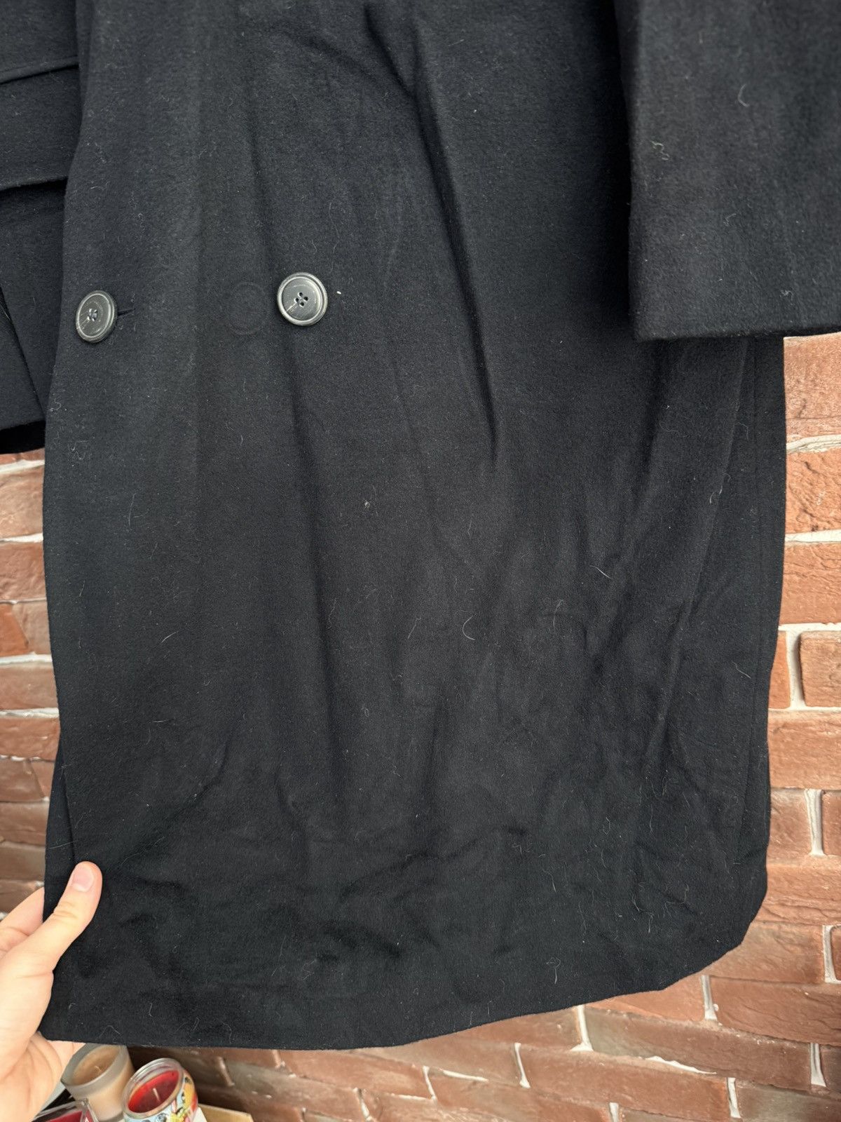 Hugo Boss Vintage HUGO BOSS Wool Over Coat Loro Piana Fabric L Black Size US L / EU 52-54 / 3 - 10 Thumbnail
