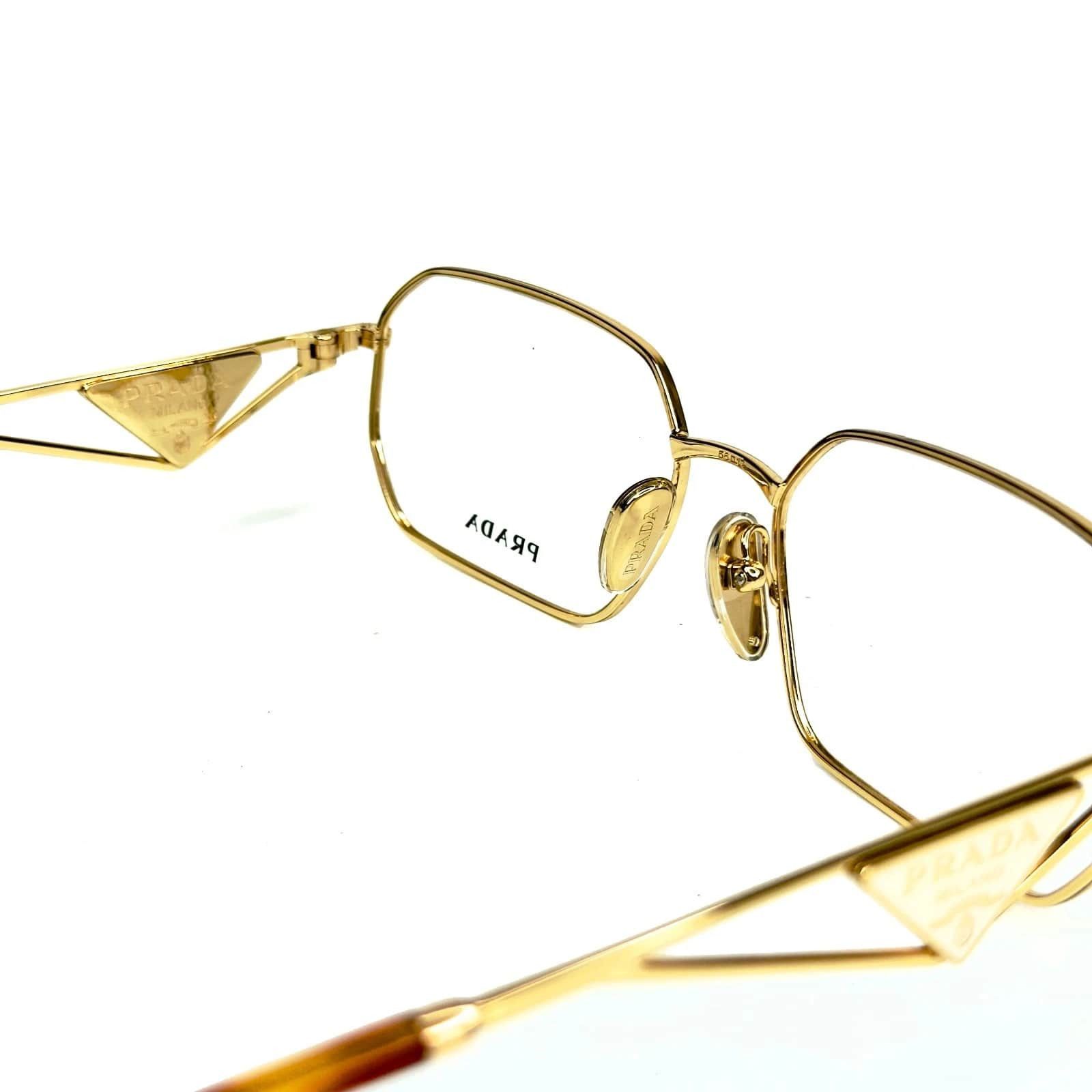 Prada PRADA TAMPO PRA53V Gold Triangle Logo Metal Optical A53 Size ONE SIZE - 8 Thumbnail