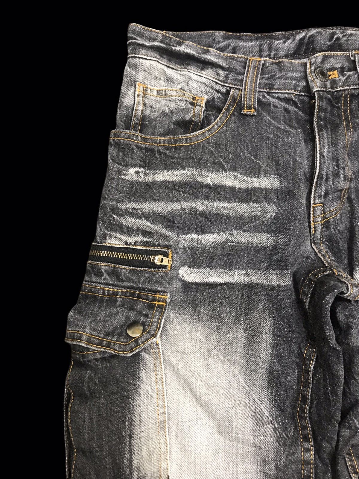 Seditionaries 💥DENIM ART💥VOMANIE INSANE FADES MULTIPOCKETS DENIM F372 Size US 29 - 4 Thumbnail
