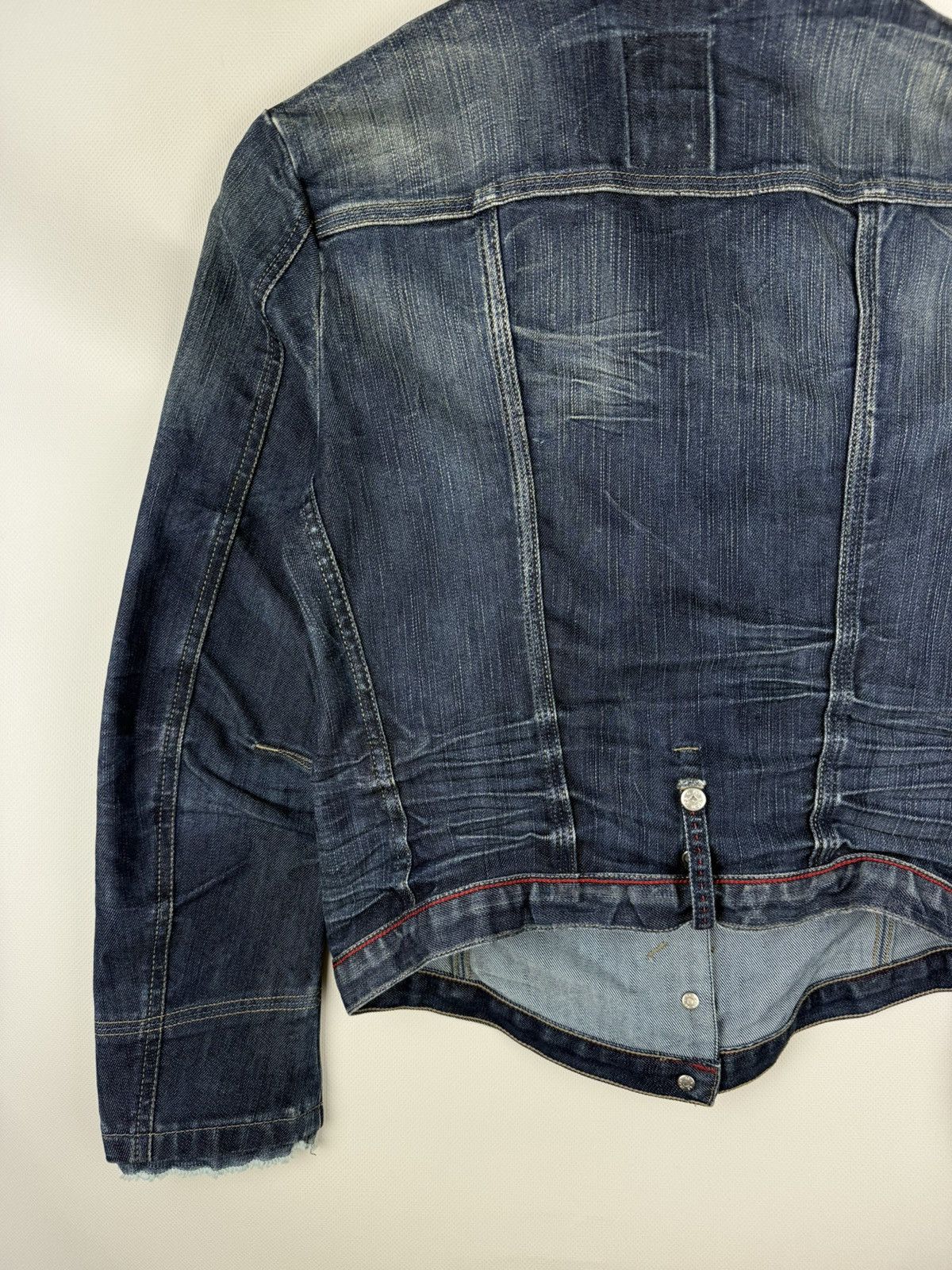 Marithe + Francois Girbaud × Vintage Marithe Francois Girbaud Vintage Avant-garde Denim Jacket Size S / US 4 / IT 40 - 19 Thumbnail