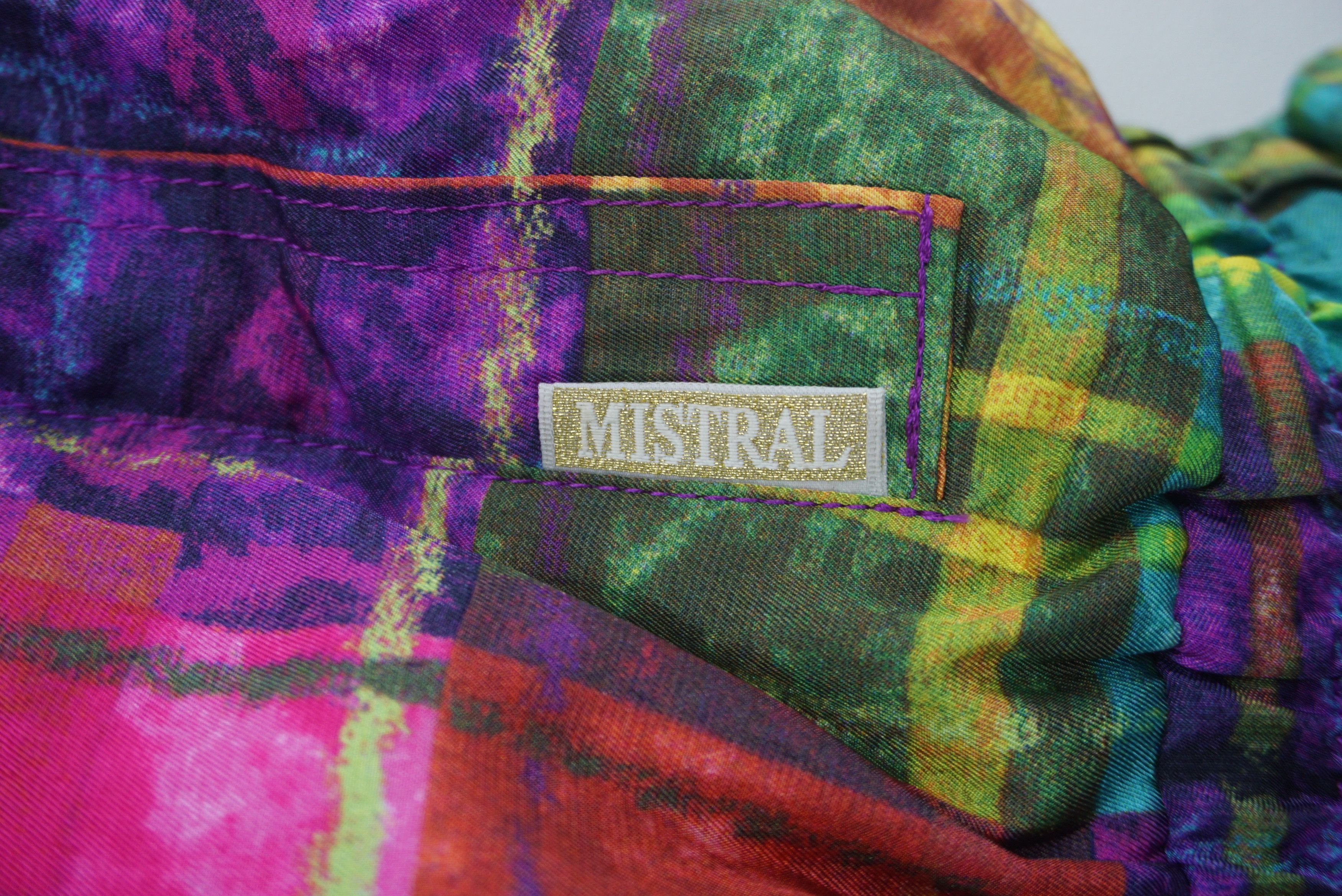 Japanese Brand Vintage Mistral Ski Jacket Rainbow Faux Fur Hooded Windbreak Size S / US 4 / IT 40 - 6 Thumbnail