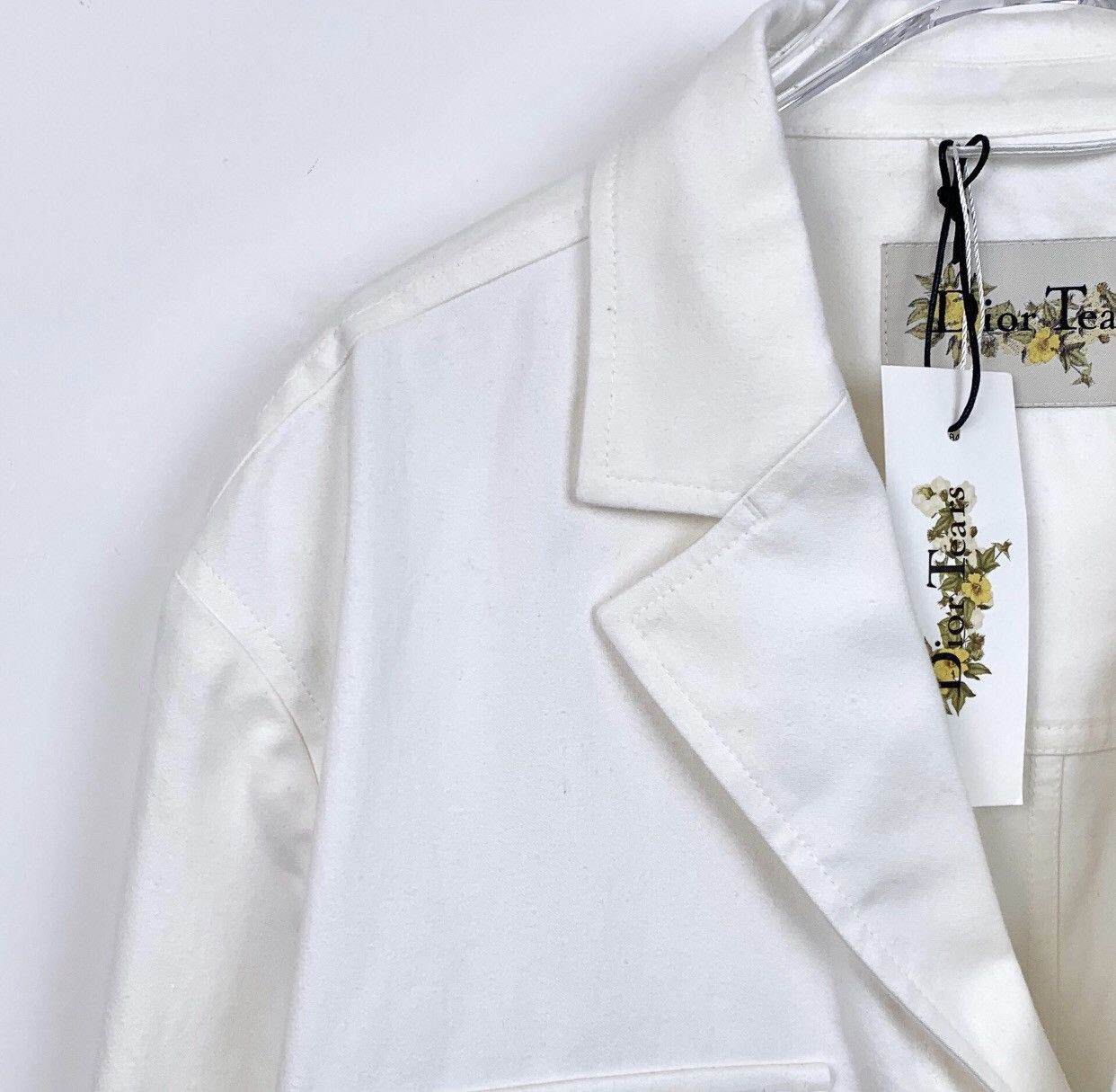 Dior Dior x Denim Tears collaboration white breasted suit jacket Size 52S - 3 Thumbnail