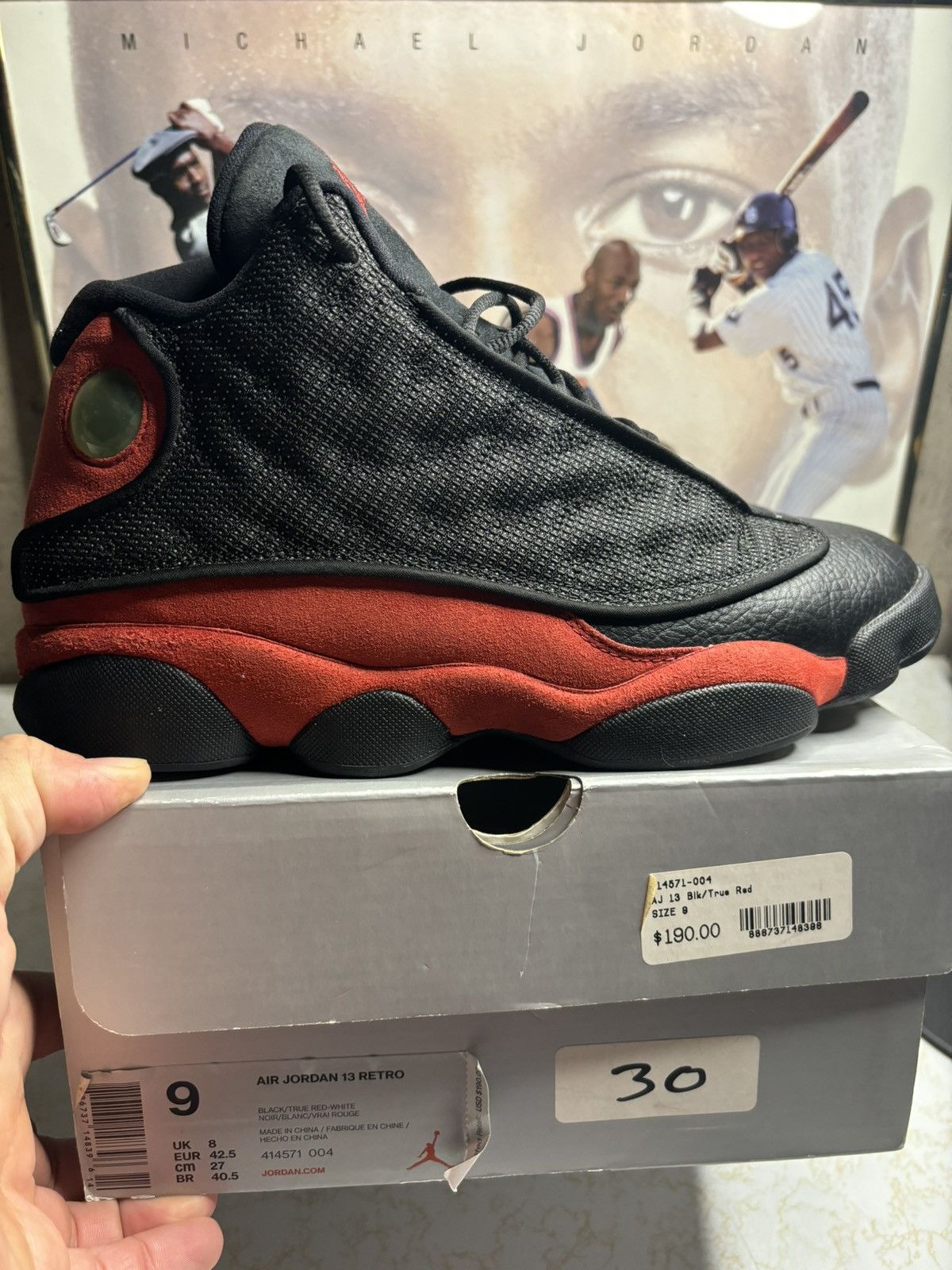 Jordan Brand Air Jordan 13 Retro 2017 Bred 2017 Size US 9 / EU 42 - 1 Thumbnail