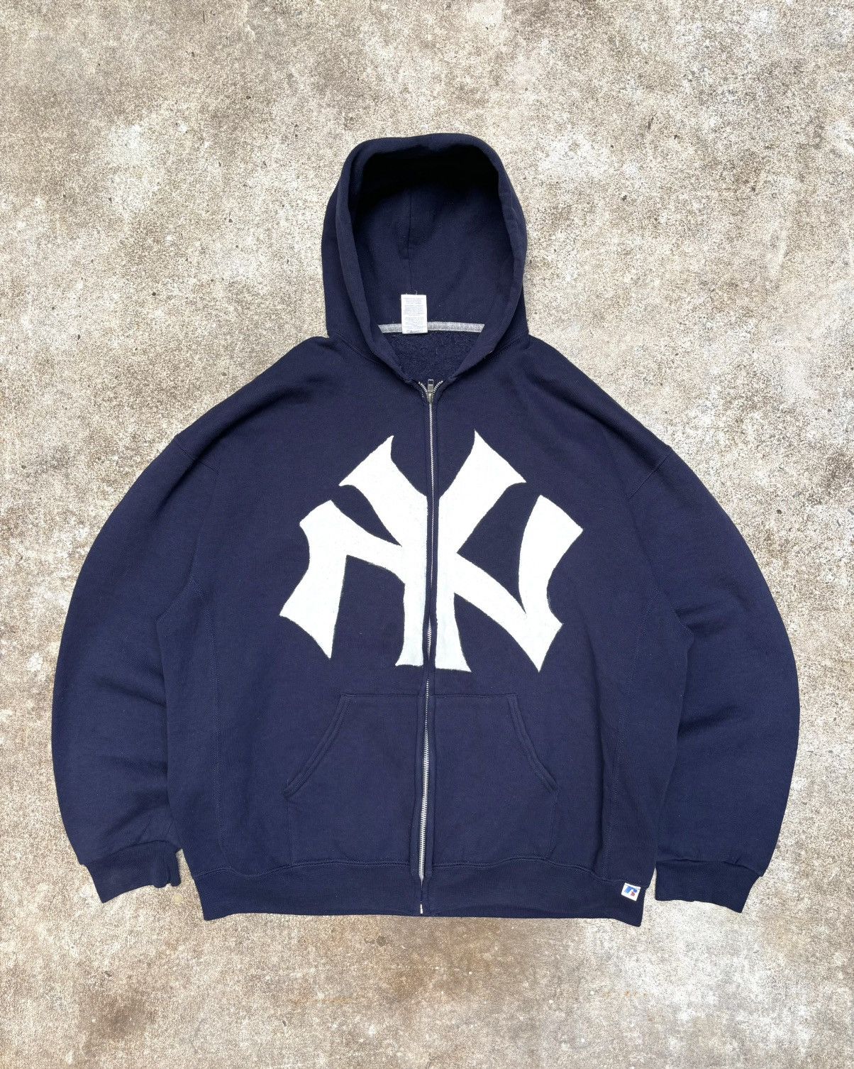 Russell NY New York Yankees Hoodie Paint
