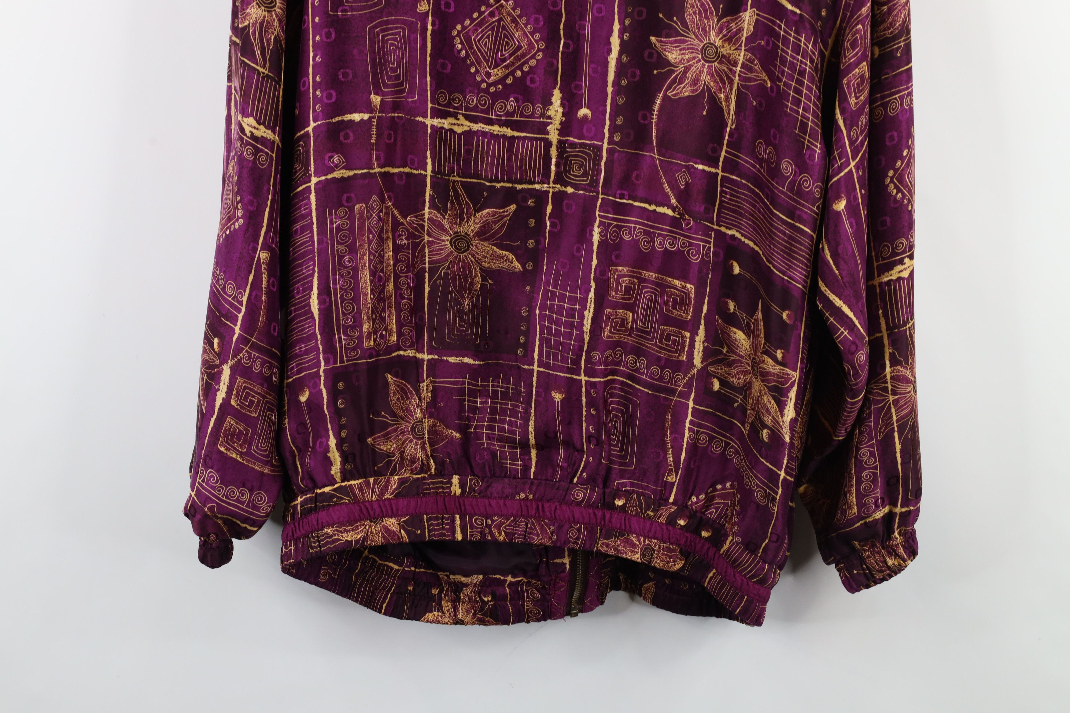Vintage Vintage 90s Streetwear Flower Geometric Windbreaker Jacket Size M / US 6-8 / IT 42-44 - 14 Thumbnail