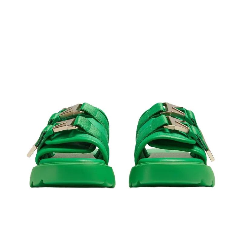Bottega Veneta o1n1vont1024 Flash Flat Sandals in Grass Size US 4 / IT 34 - 5 Thumbnail