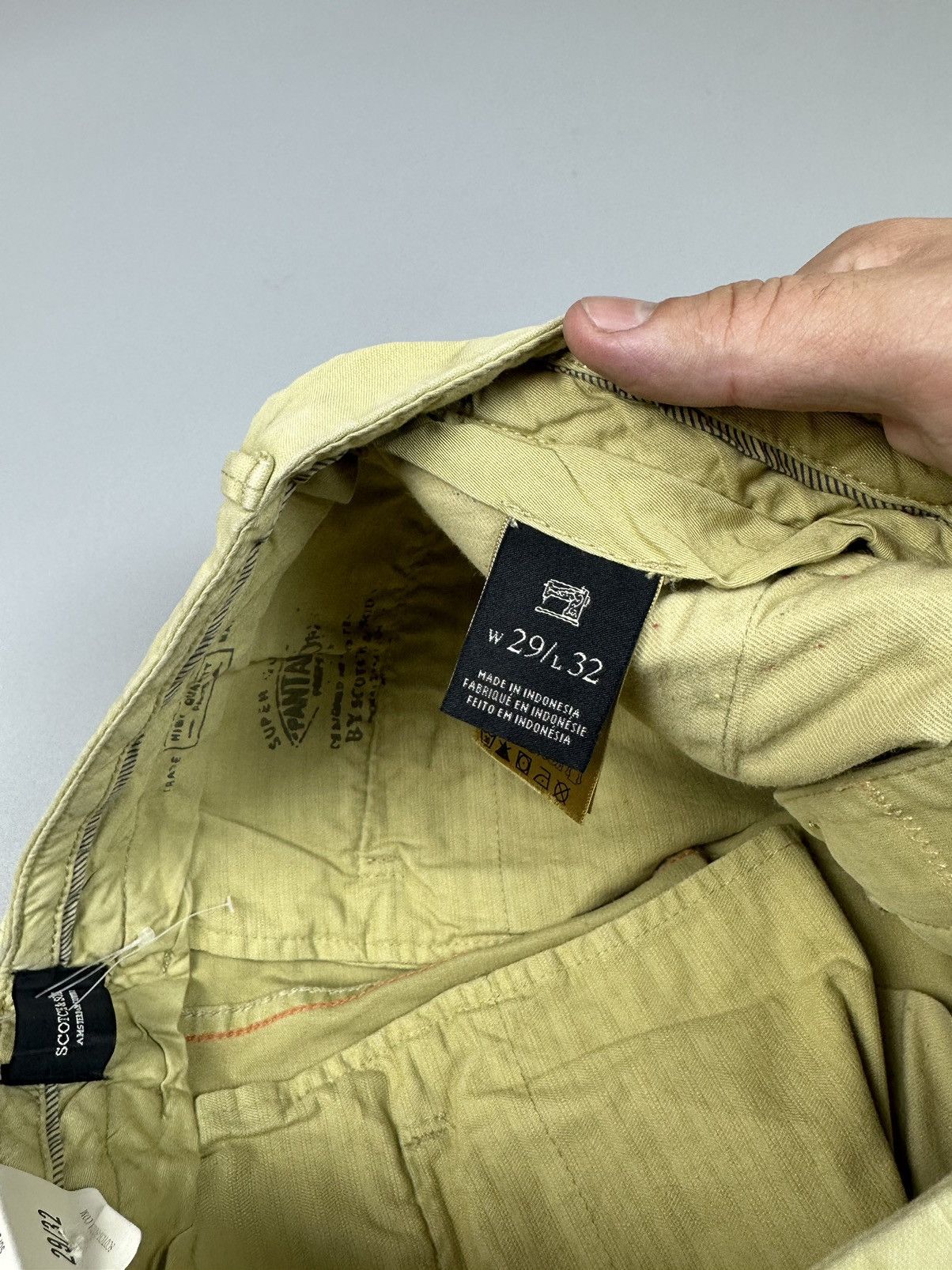 Scotch & Soda Scotch&Soda Fade Beige Knee Patch Chinos Size US 29 - 5 Thumbnail