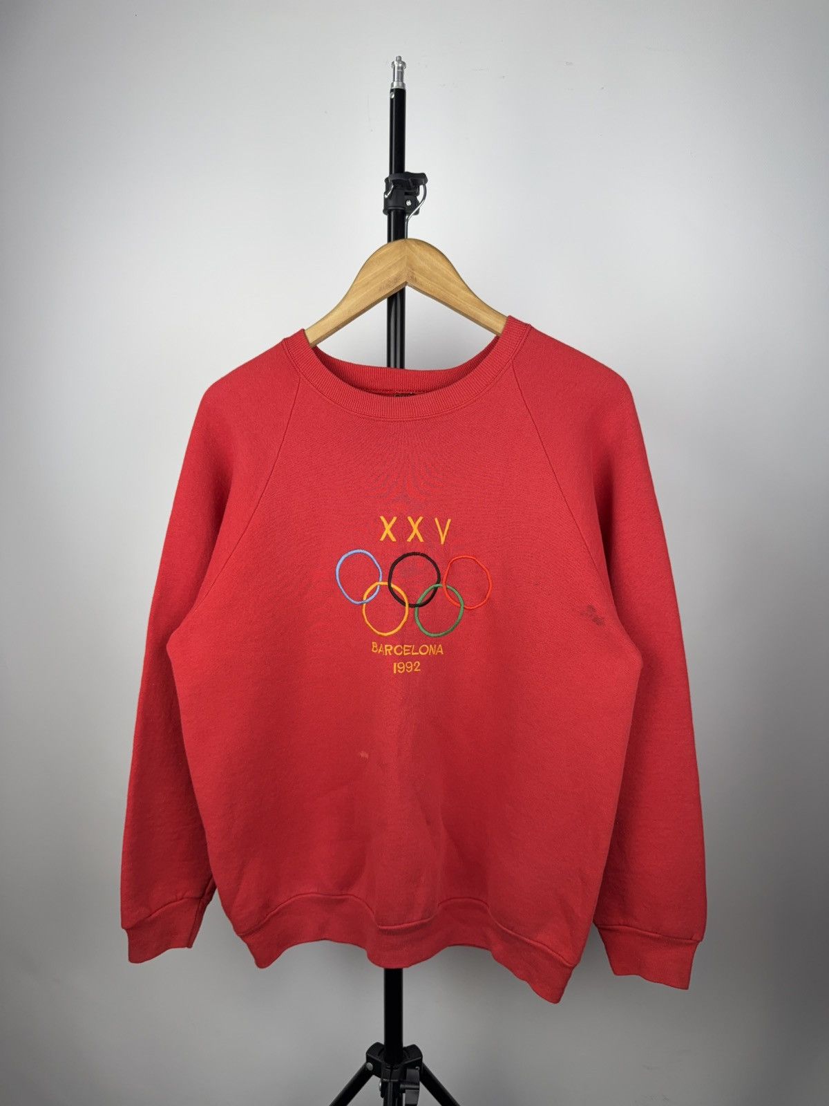 USA Olympics × Vintage VTG 90s Olympic Barcelona 1992 USA Big Logo Faded Sweatshirt Size US M / EU 48-50 / 2 - 1 Thumbnail