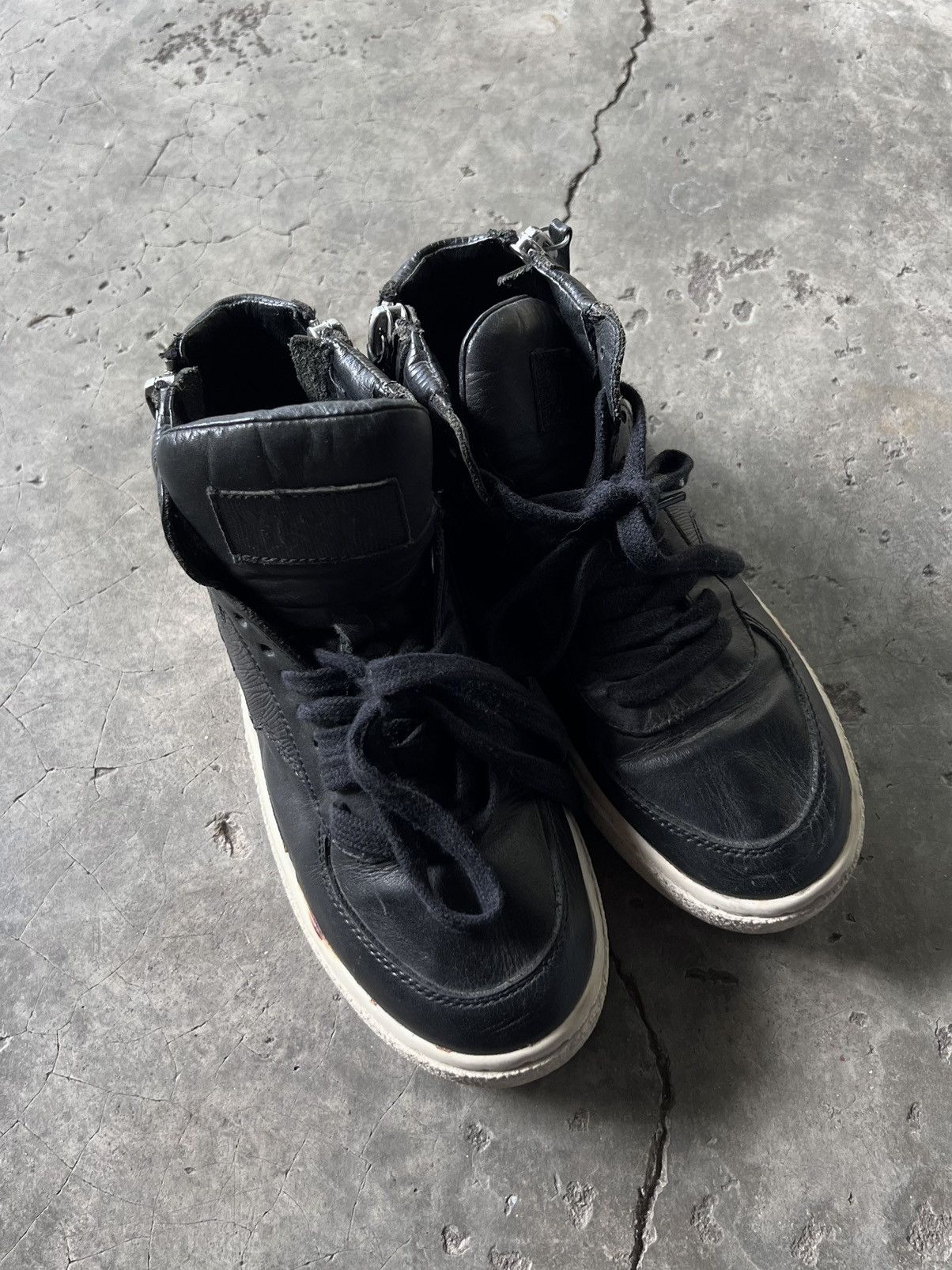 ASH Ash Black Leather High Top Sneakers Size US 7 / IT 37 - 13 Thumbnail