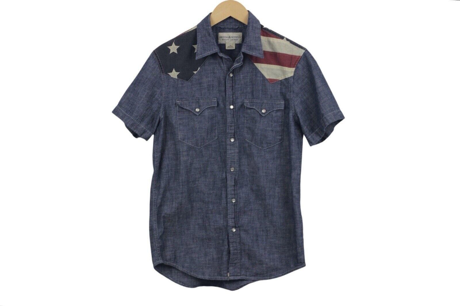 Denim & Supply Ralph Lauren Denim & Supply Ralph Lauren Pearl Snap USA Flag Shirt Sz S Size US S / EU 44-46 / 1 - 1 Thumbnail