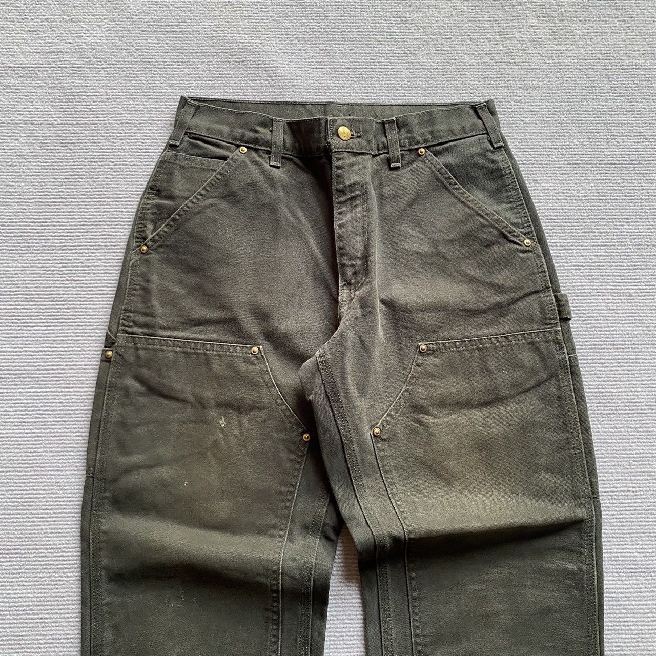 Carhartt × Vintage (31x29) Crazy Vintage Carhartt Double Knee B01-BLK Size US 31 - 2 Thumbnail