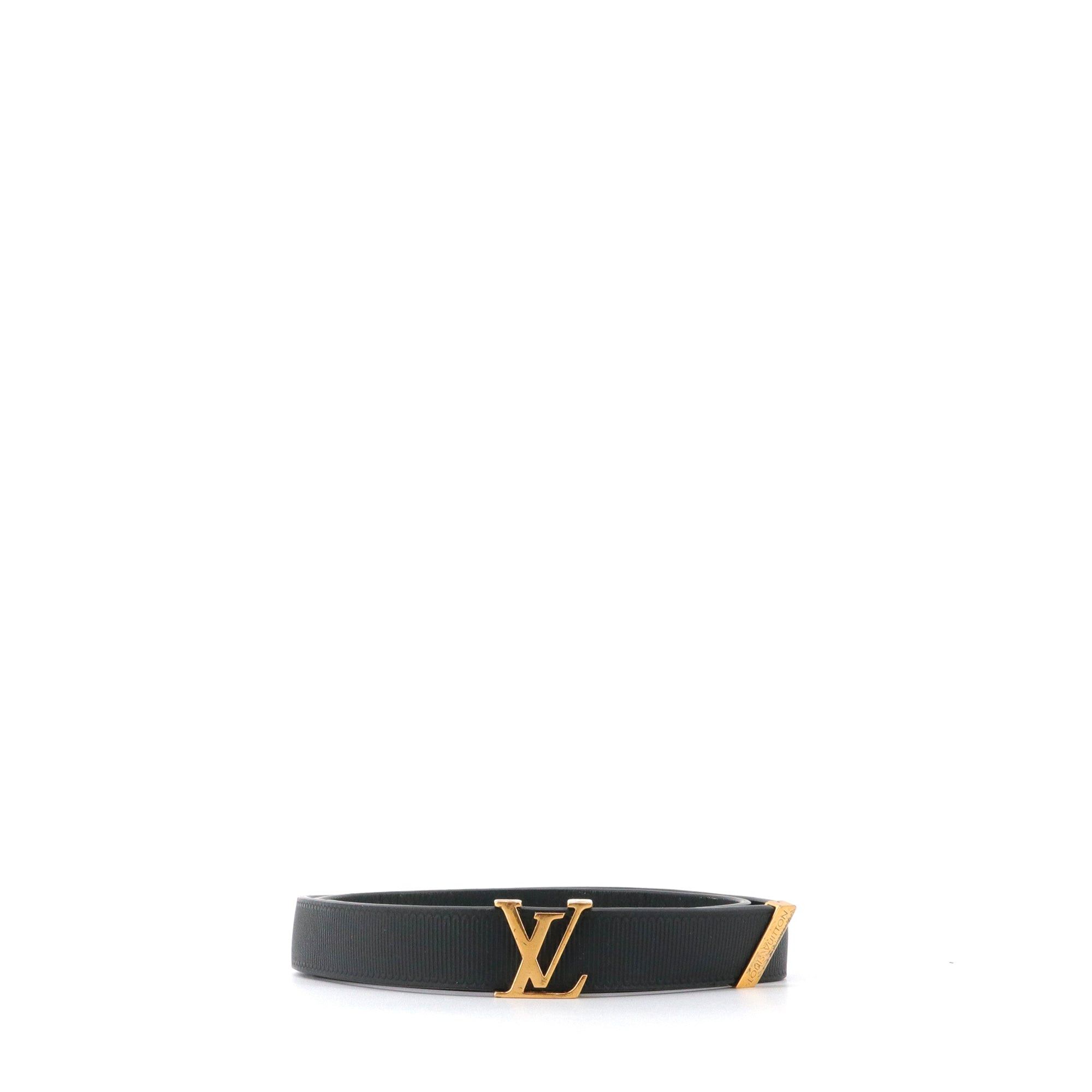 Louis Vuitton LOUIS VUITTON - Louis Vuitton Initials belt in black leather (T75) Size ONE SIZE - 1 Thumbnail