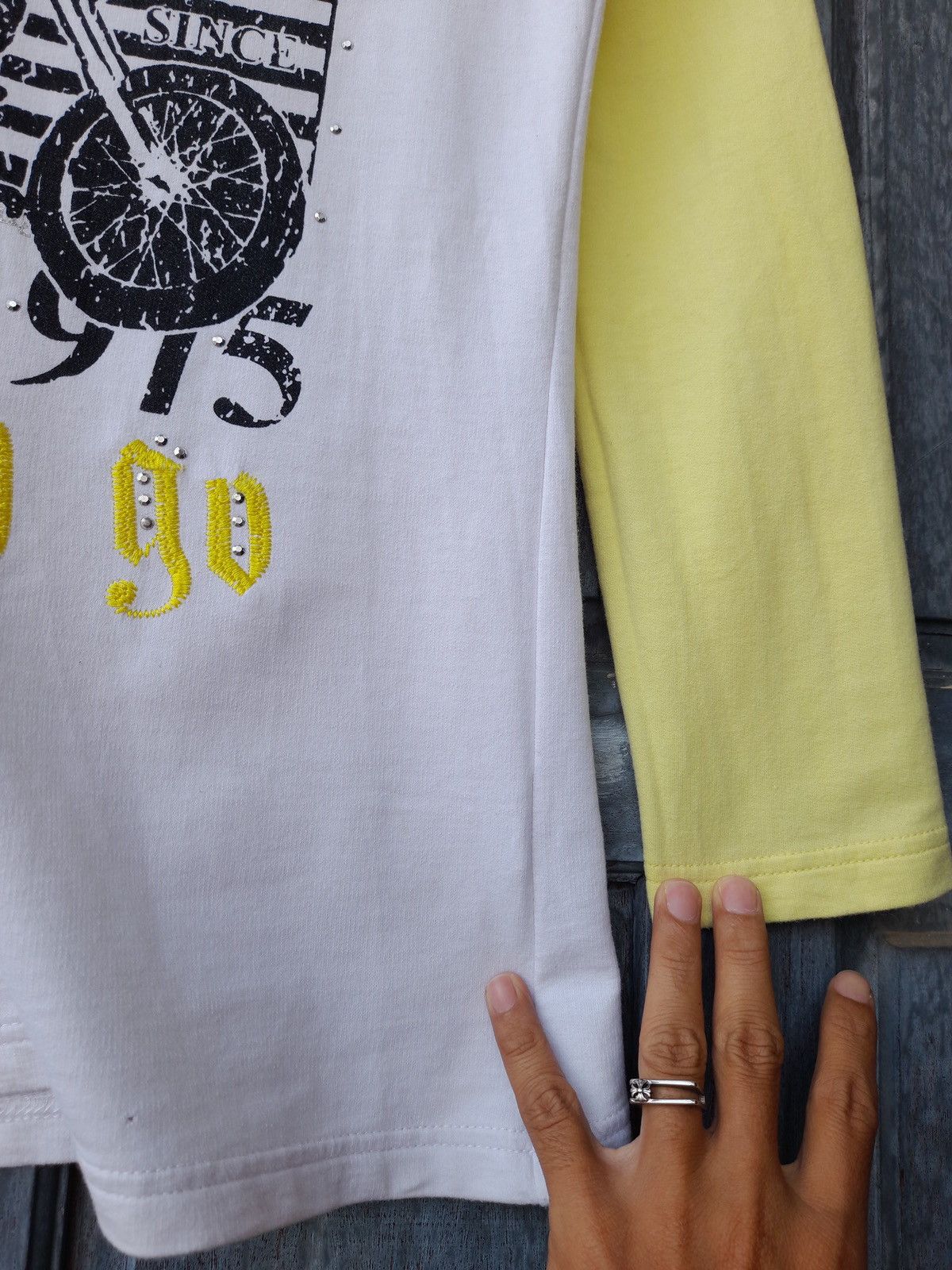 Japanese Brand Y2K Harajuku Biker Graphic Top Garnet Vintage Style Japanese Size M / US 6-8 / IT 42-44 - 6 Thumbnail